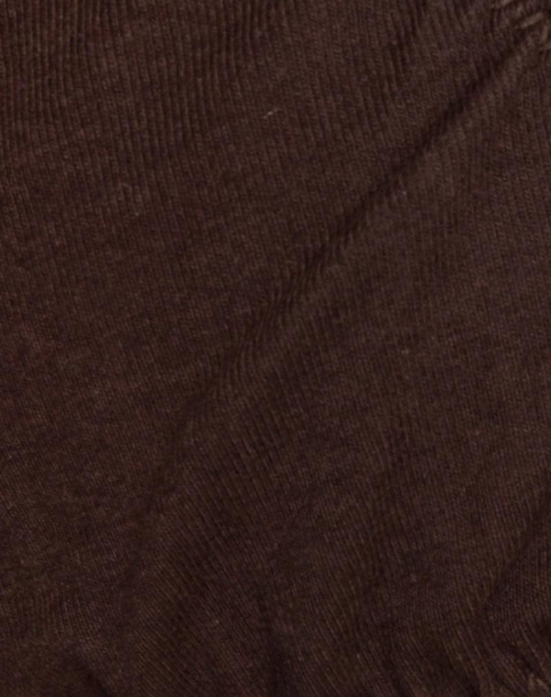 Laina Bra in Jersey Chocolate with Pink Bow Female Product Image