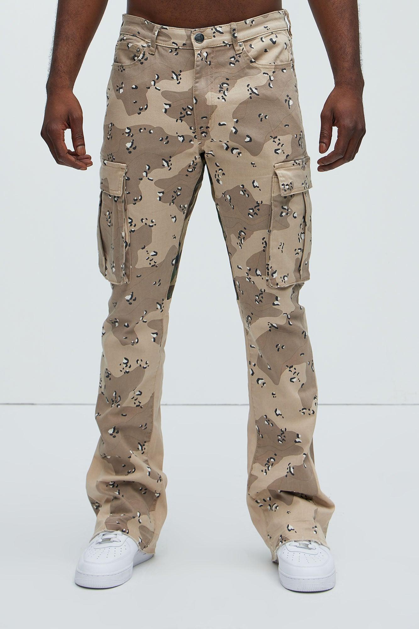 Commando Cargo Twill Flared Pants - Taupe Product Image