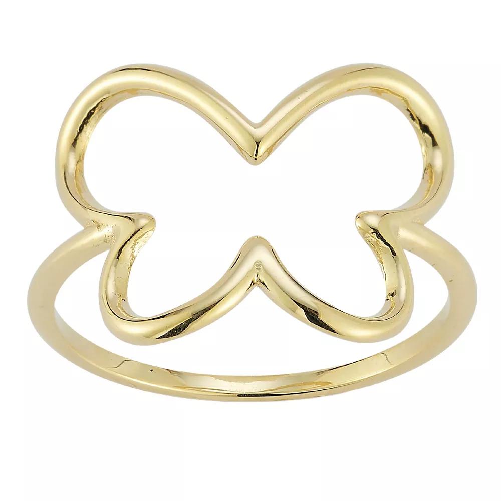 LUMINOR GOLD 14k Gold Open Butterfly Ring, Women's, Size: 6 Product Image