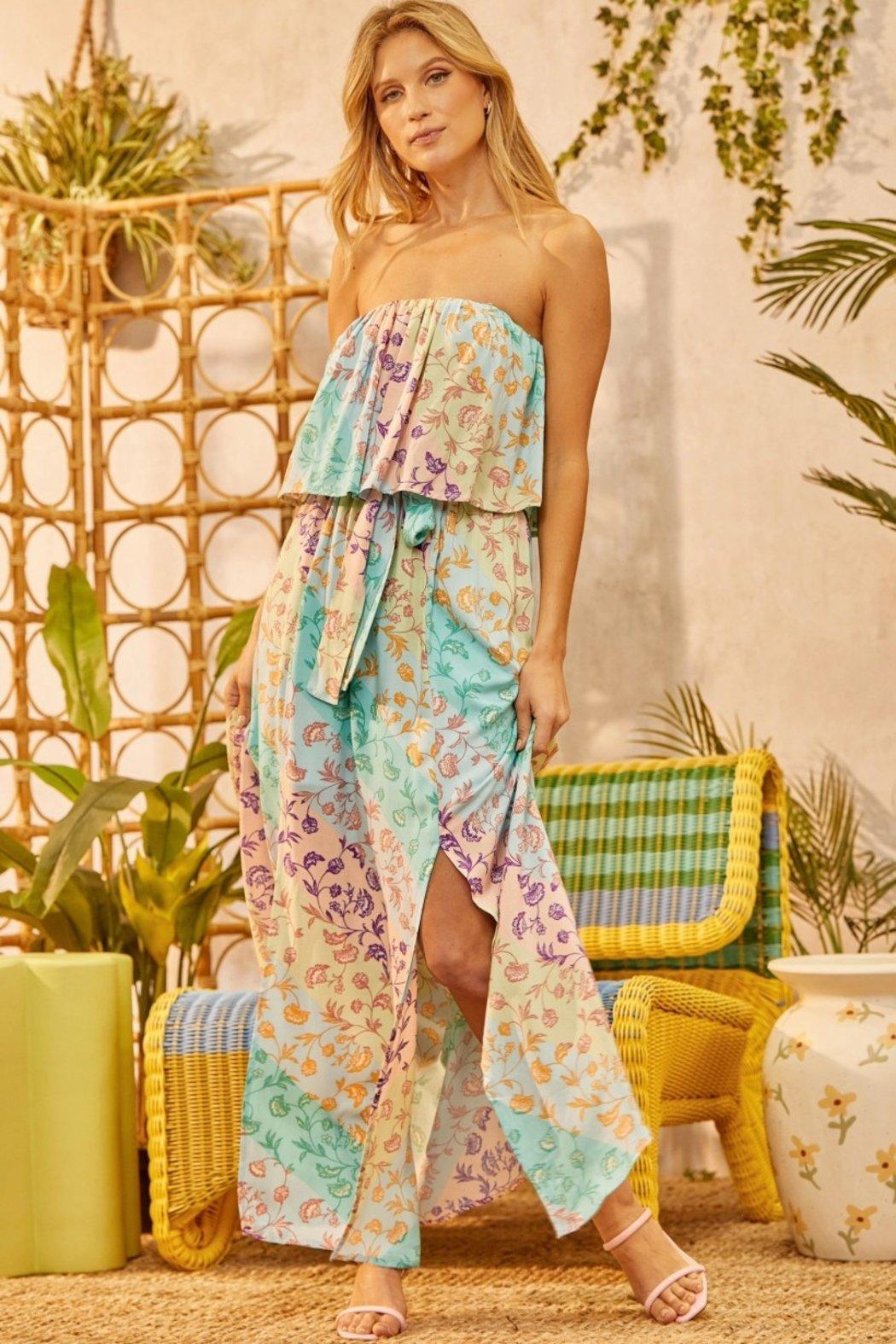 Floral Sleeveless Maxi Dress Product Image