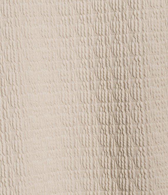 Moa Moa Striped V-Neck Short Sleeve Cropped Top Product Image