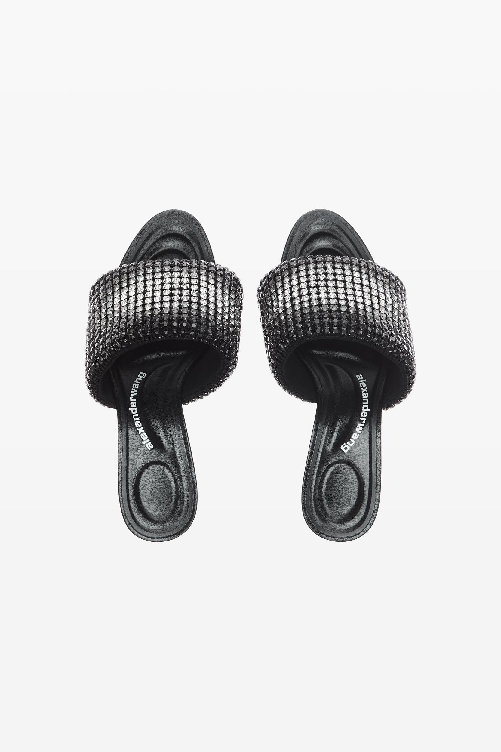 Heiress 85mm Mule Sandal In Crystal Mesh Product Image