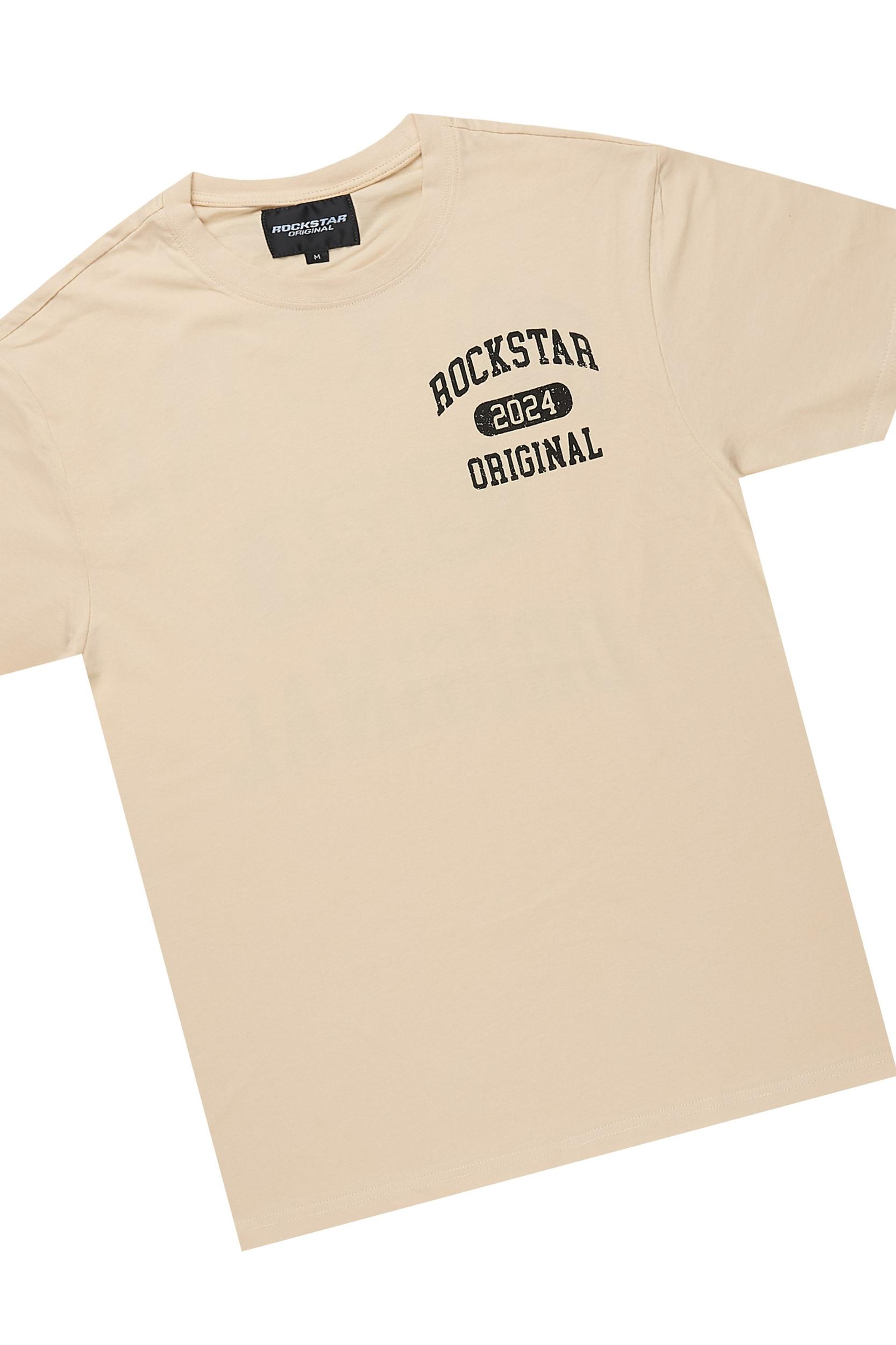Lex Beige T-Shirt/Short Set Male Product Image