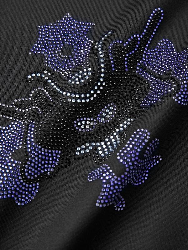 Men's Rhinestone Print Oversized Hoodie Product Image