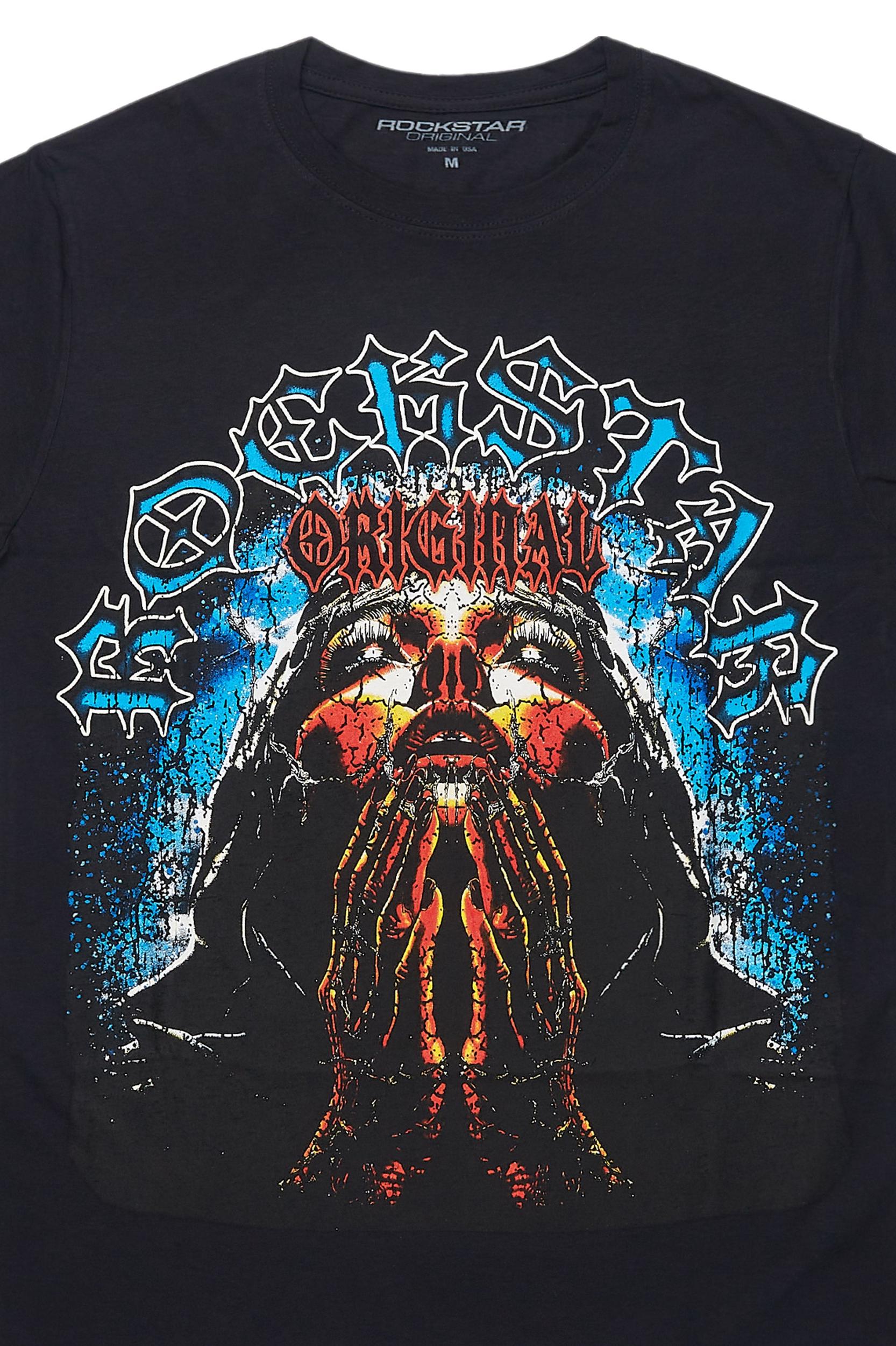 Dallan Black Graphic Muscle T-Shirt Male Product Image