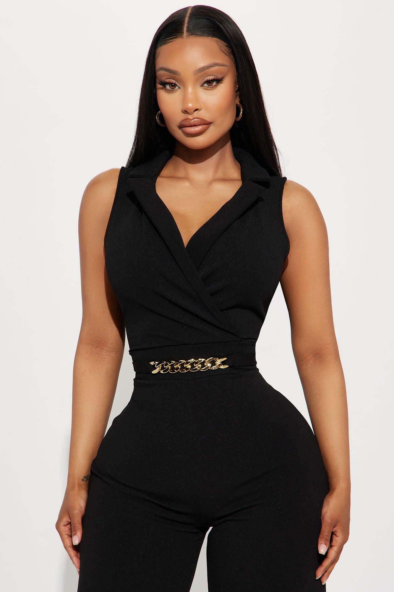Chained To Your Love Jumpsuit - Black Product Image