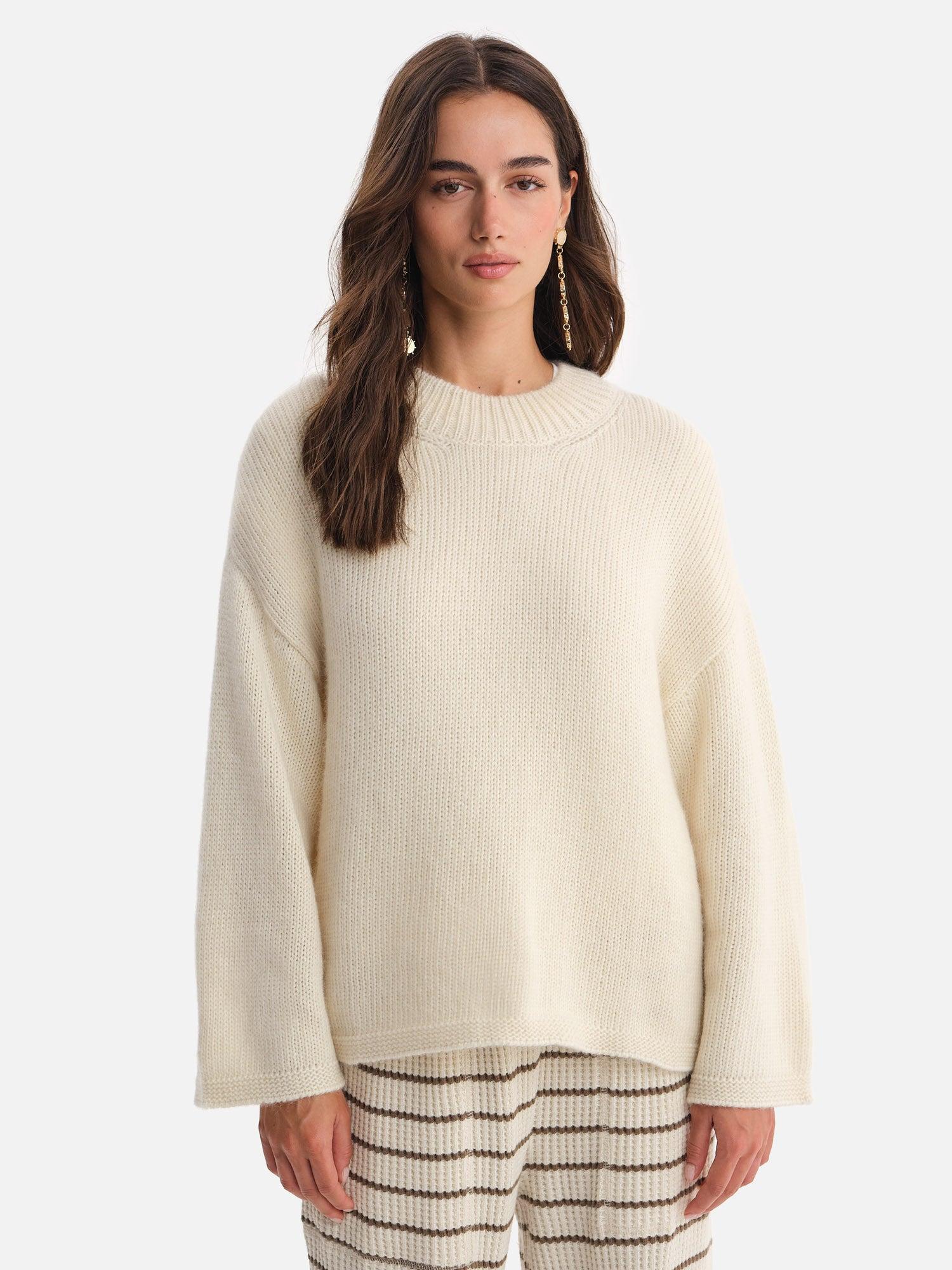 Luxe Alpaca Crewneck Pullover Female Product Image