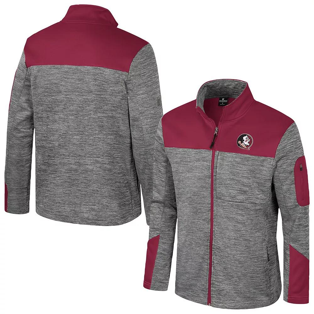 Men's Colosseum  Gray/Maroon Mississippi State Bulldogs Guard Full-Zip Jacket, Size: Large, Mst Grey Product Image