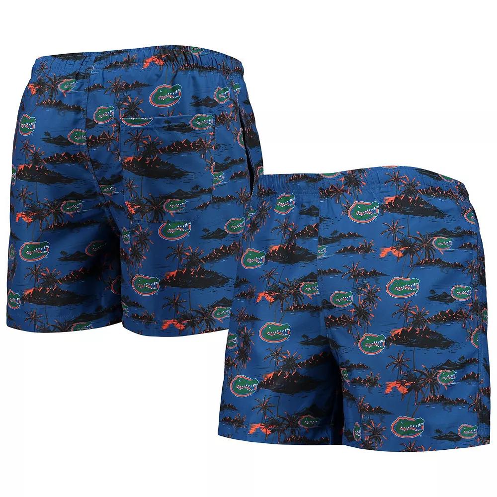 Men's FOCO Royal Florida Gators Island Palm Swim Trunks, Size: Large, Blue Product Image