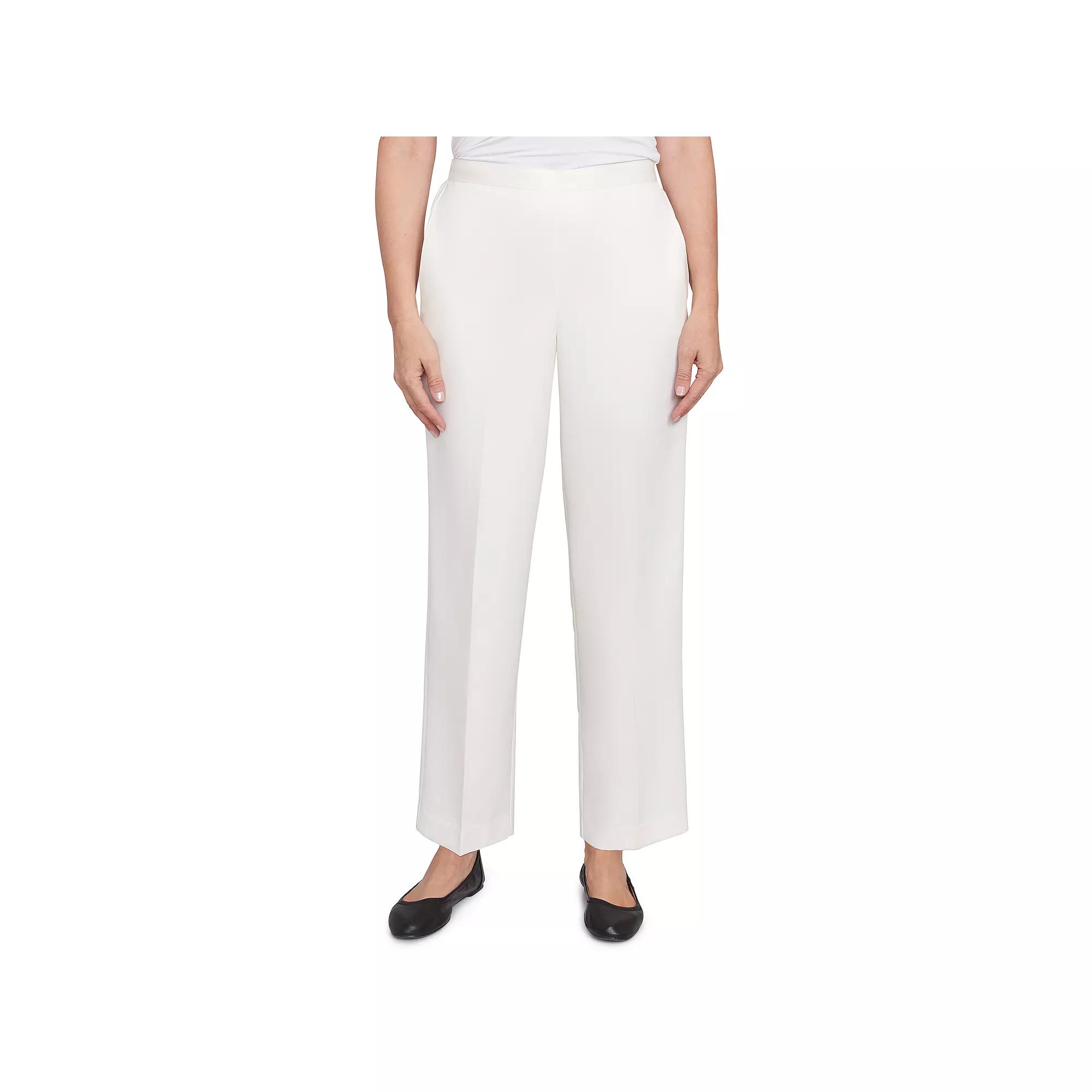 Womens Alfred Dunner Soft Heather Microfiber Short Length Pant Product Image