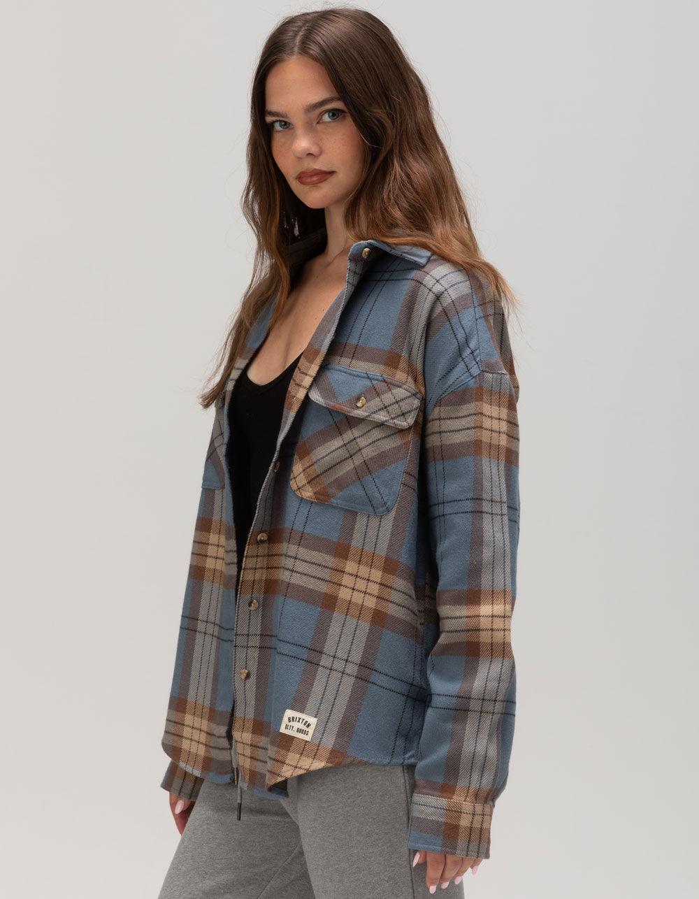 BRIXTON Bowery Womens Flannel - BLUE COMBO Product Image