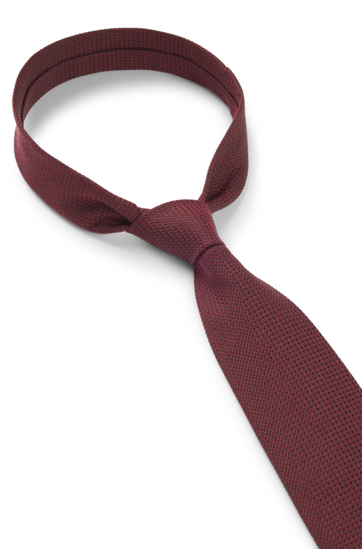 Structured tie in cotton and silk Product Image