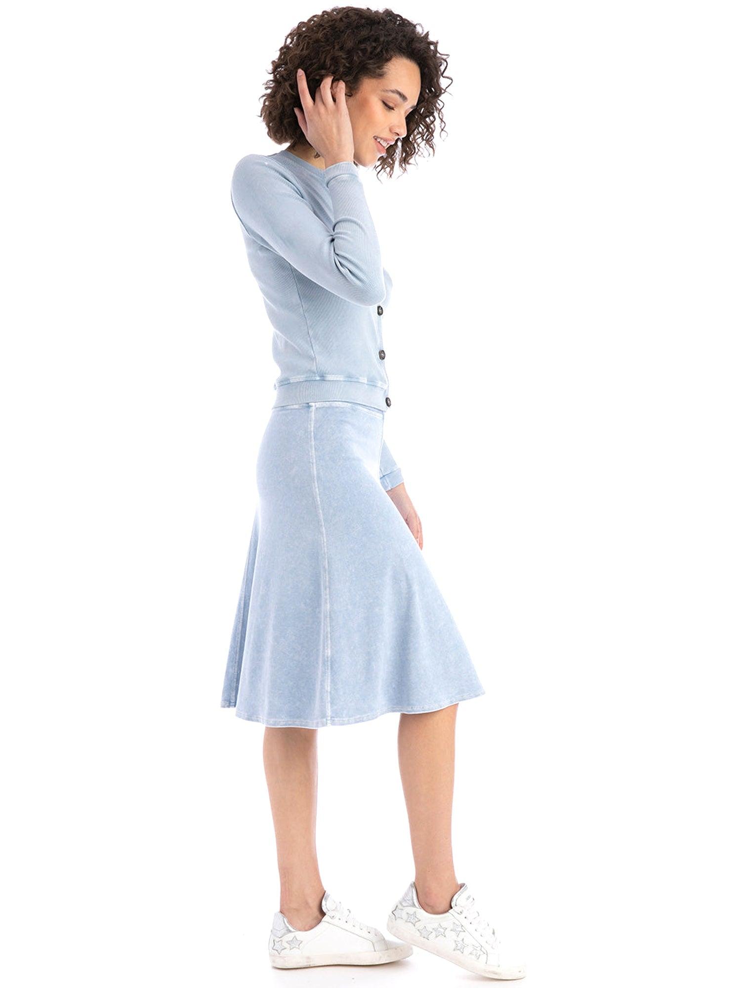 Hard Tail Flat Waist Knee Skirt B-145 Product Image