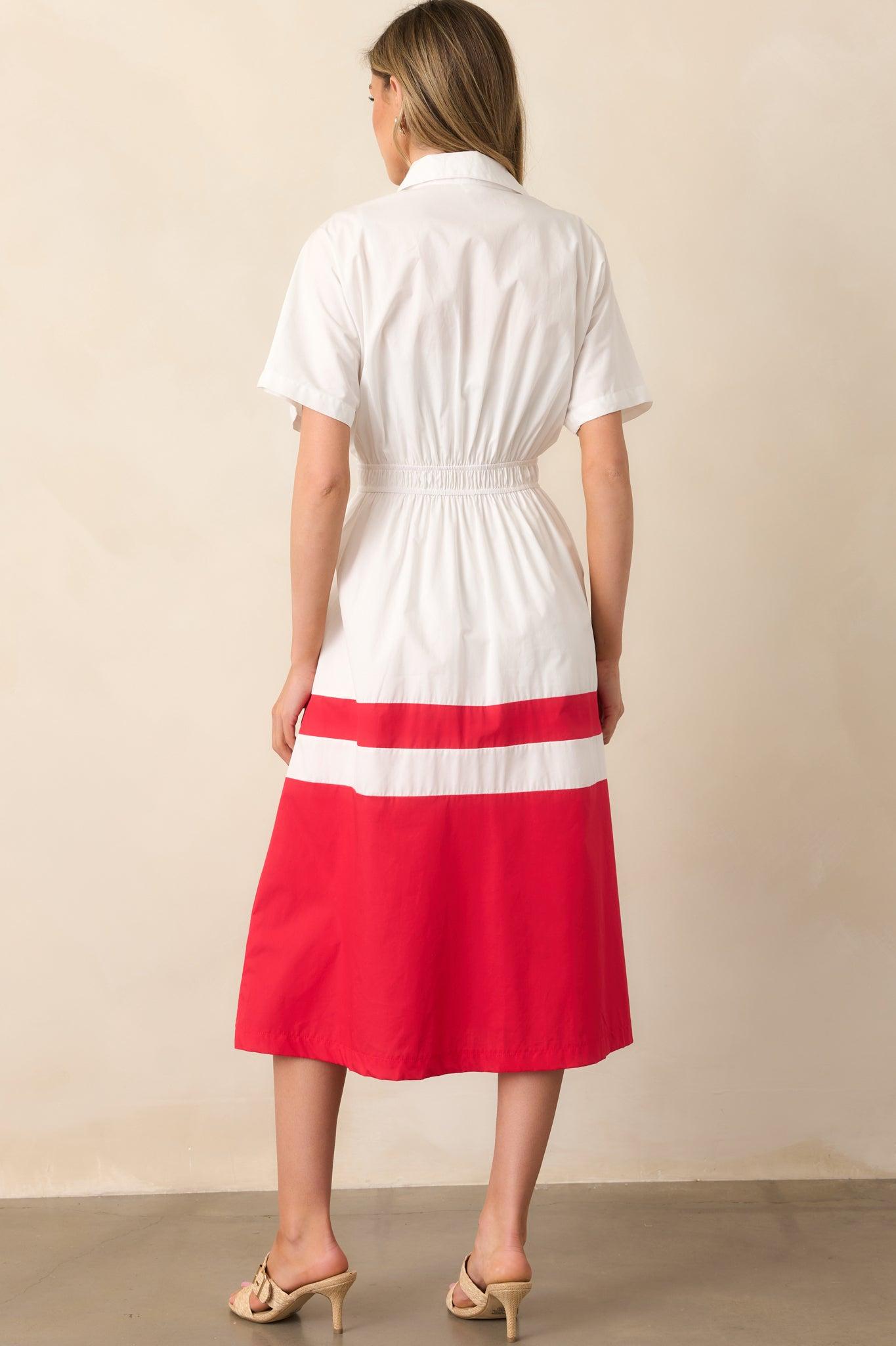 The Diner Downtown Ivory Cotton Maxi Shirt Dress Product Image