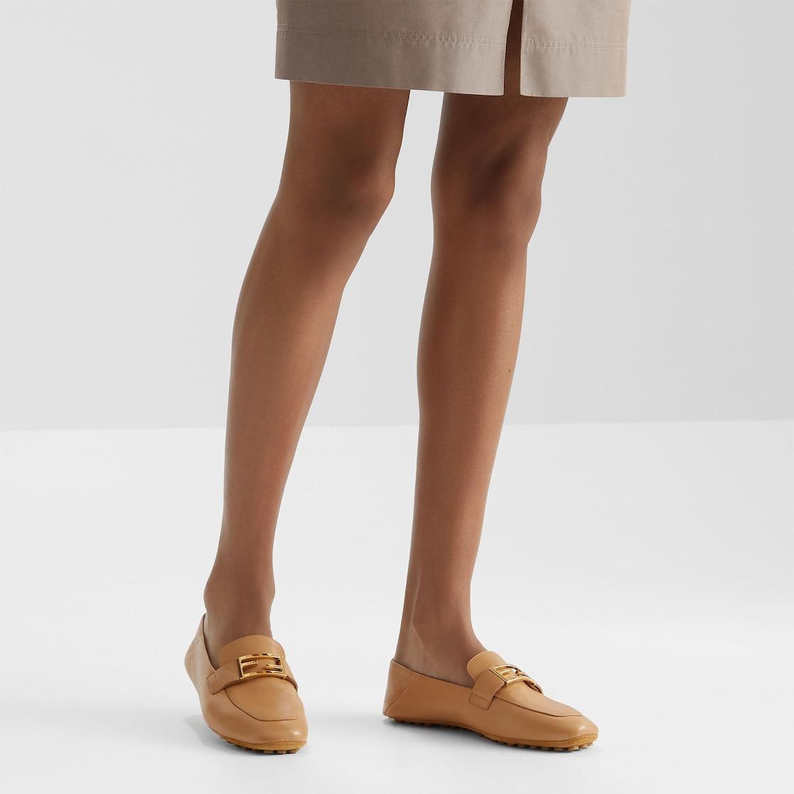 BaguetteBeige nappa-leather loafers Product Image