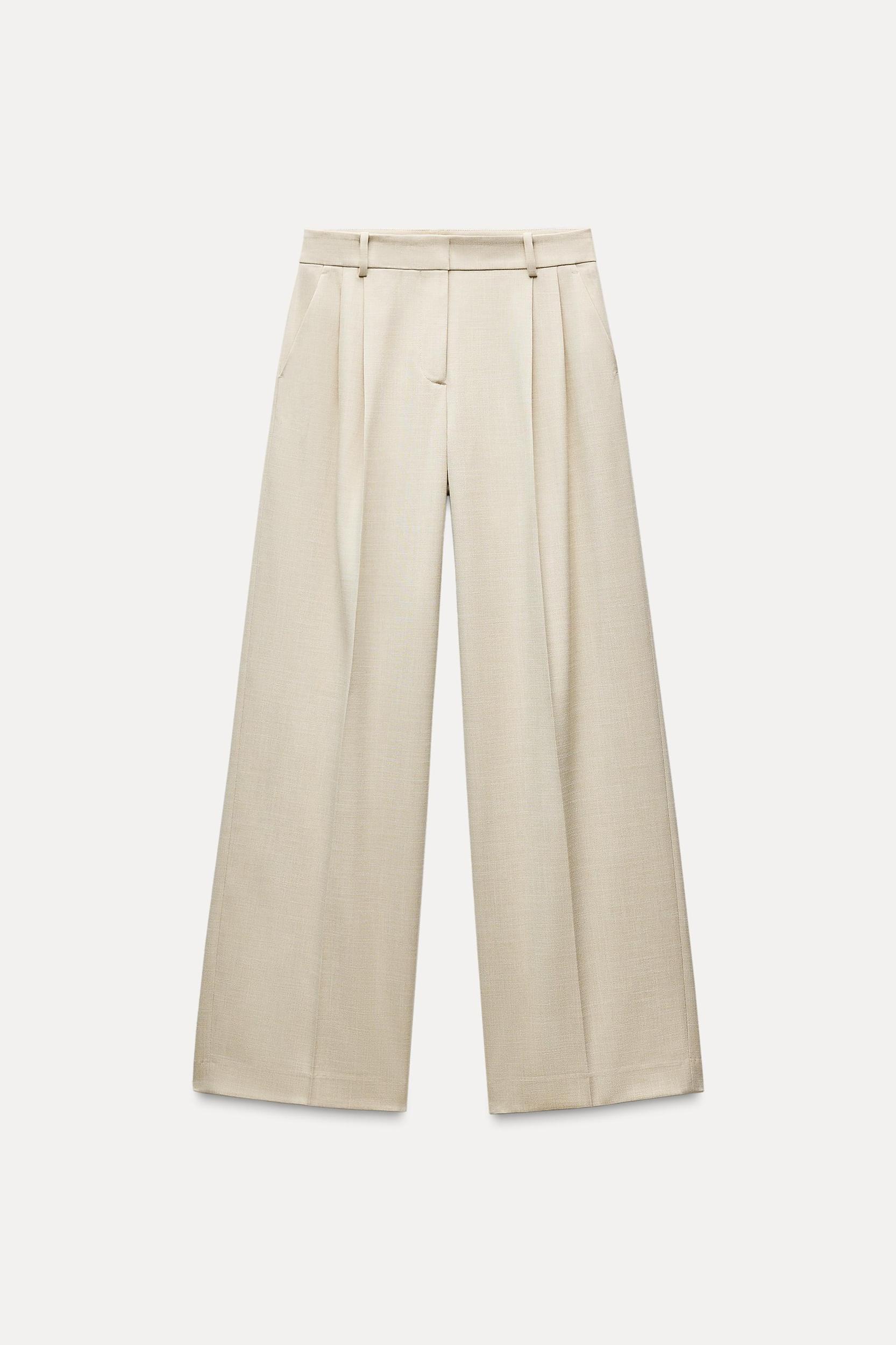 WIDE LEG PANTS WITH DARTS Product Image