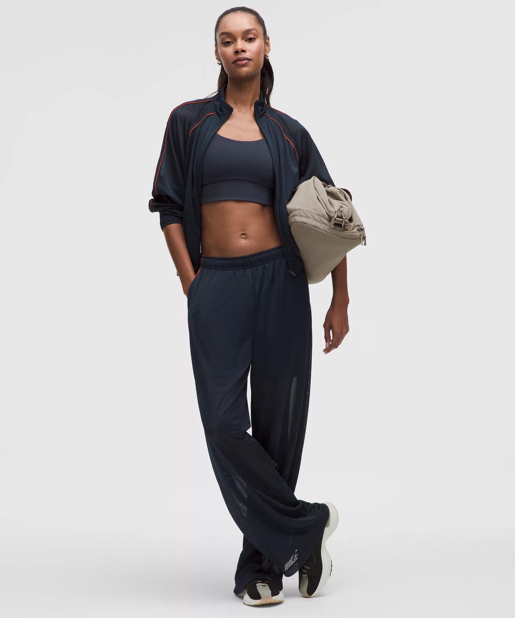 Mesh High-Rise Wide-Leg Training Pant Product Image