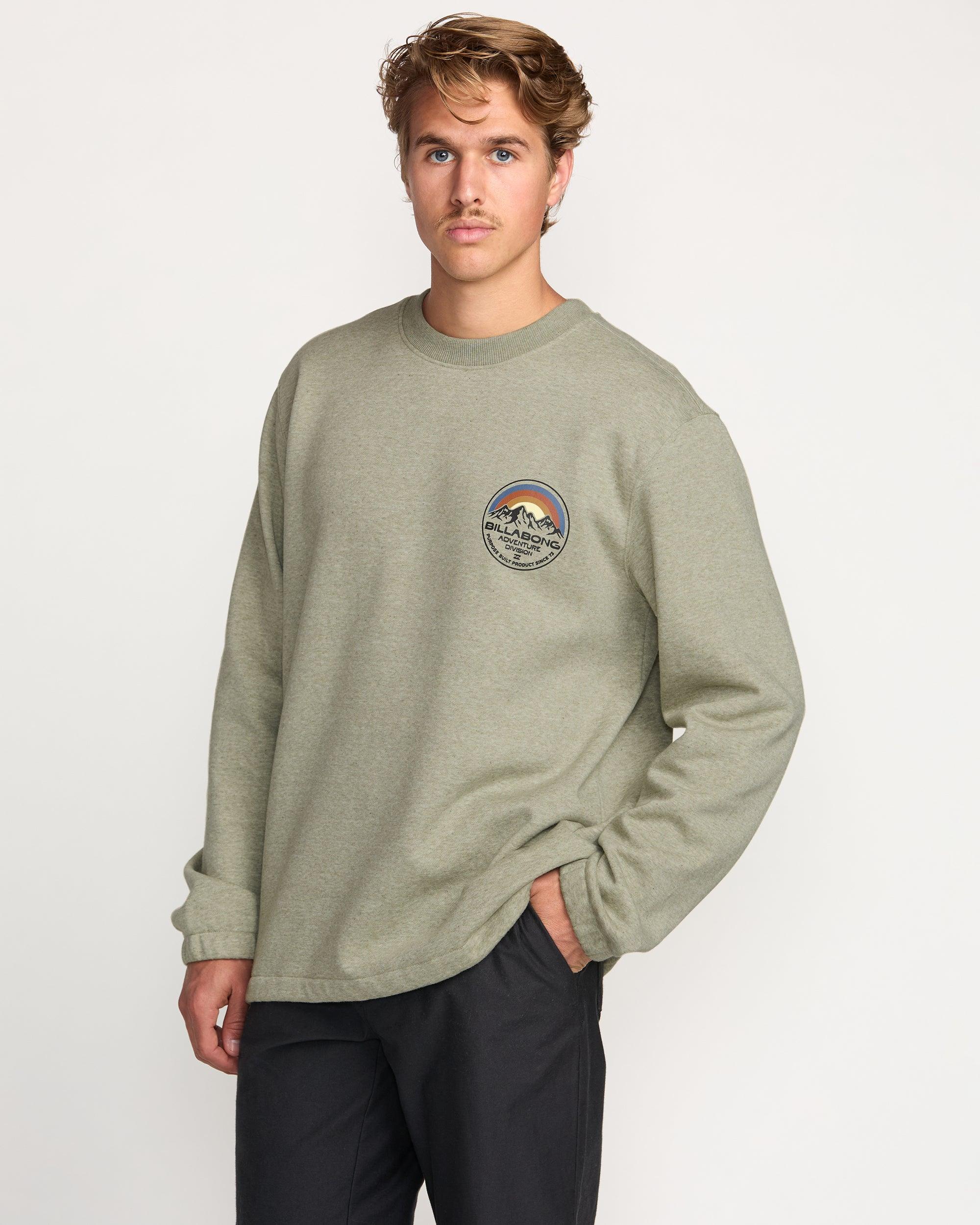 Compass Crew Sweatshirt - Sage Heather Male Product Image