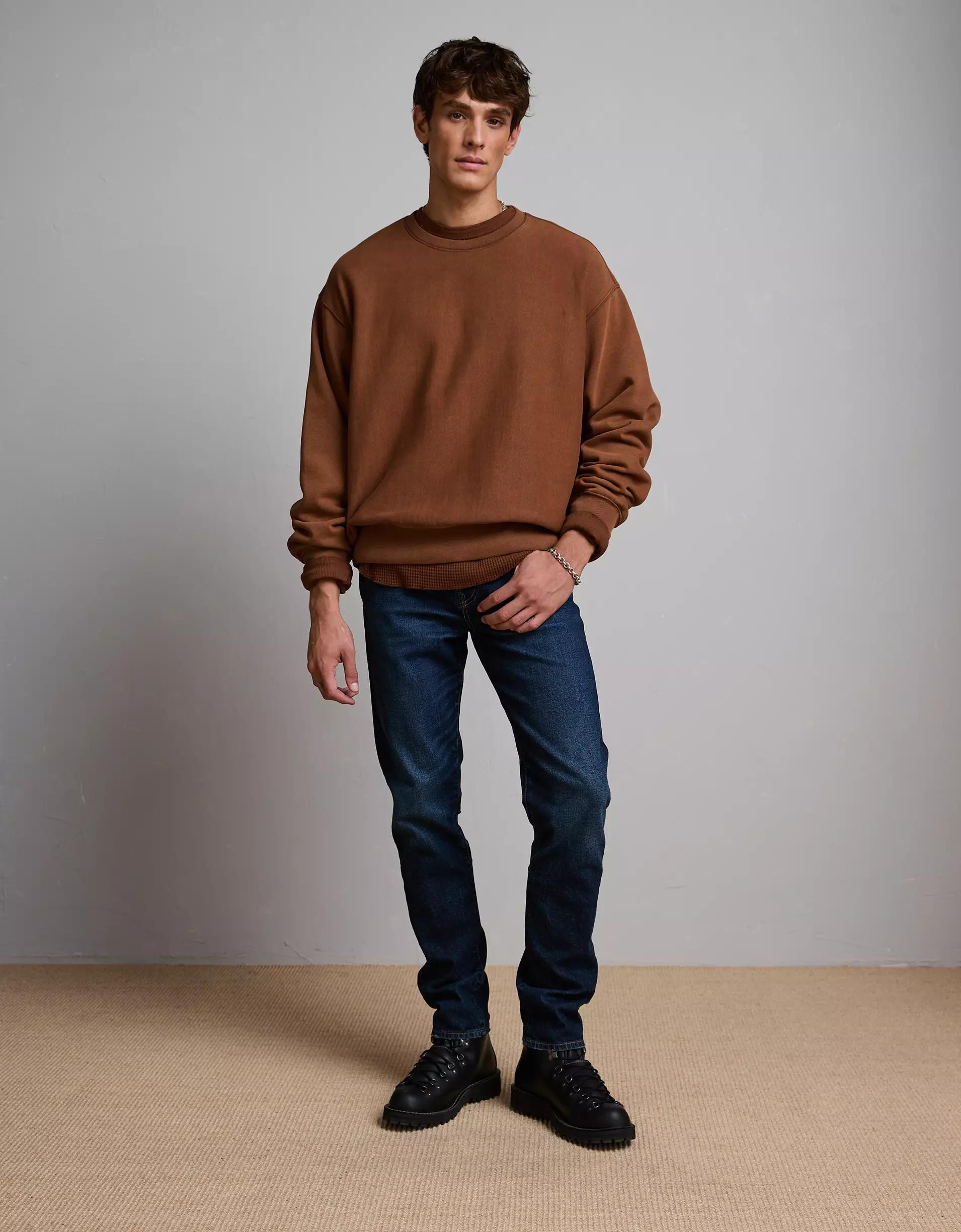 AE77 Premium Fleece Crew Neck Sweatshirt Product Image