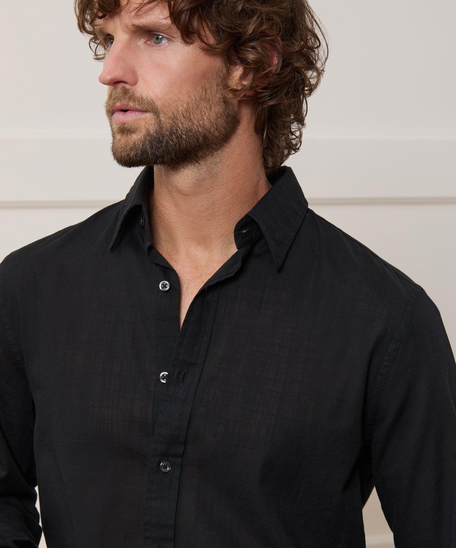 Slim Summerweight Point Collar Shirt Product Image
