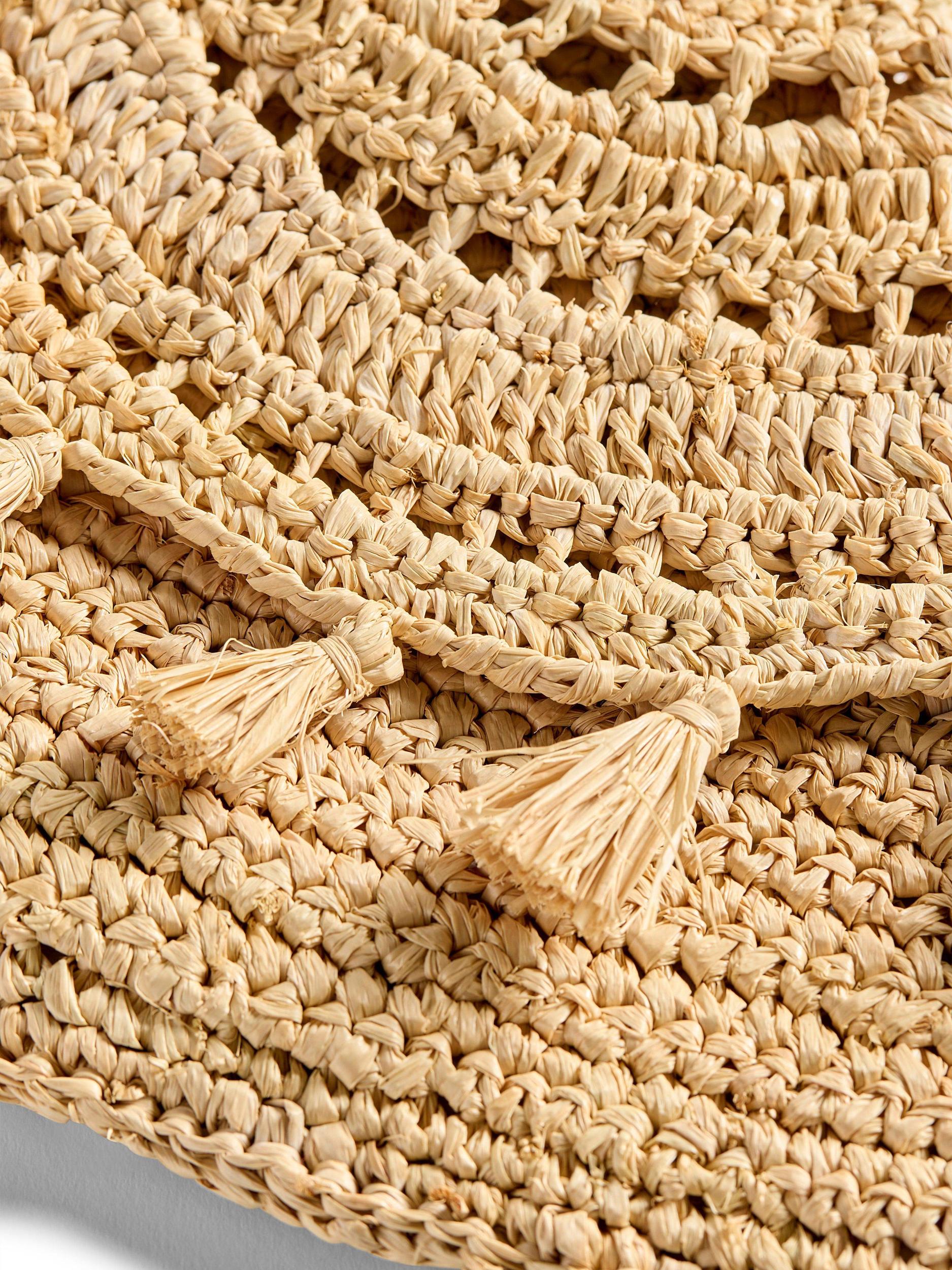 Raffia Tassel Clutch - Natural Product Image