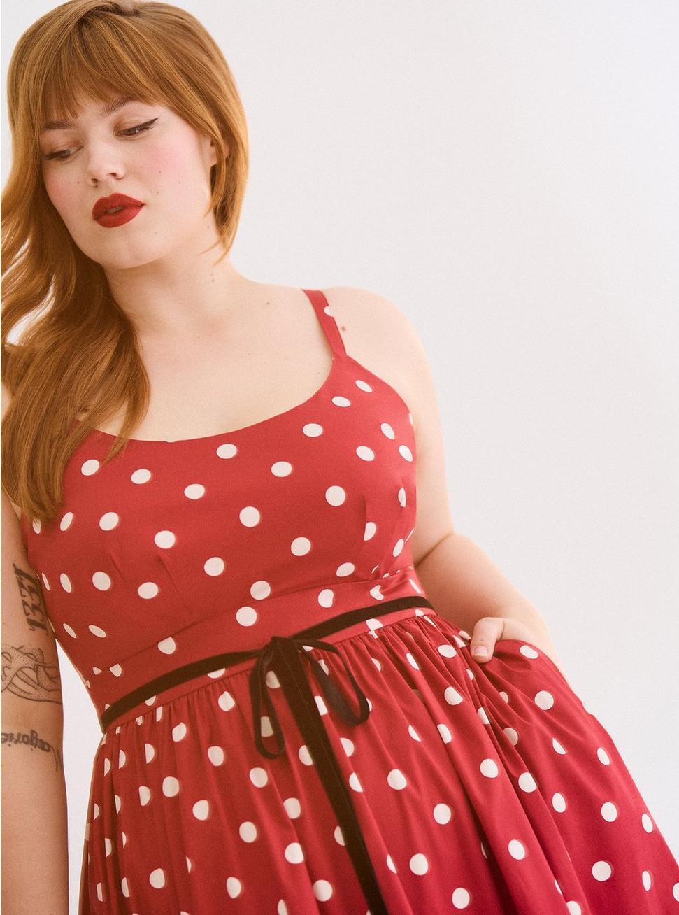 Retro Chic Swing-Skirt Dress Product Image