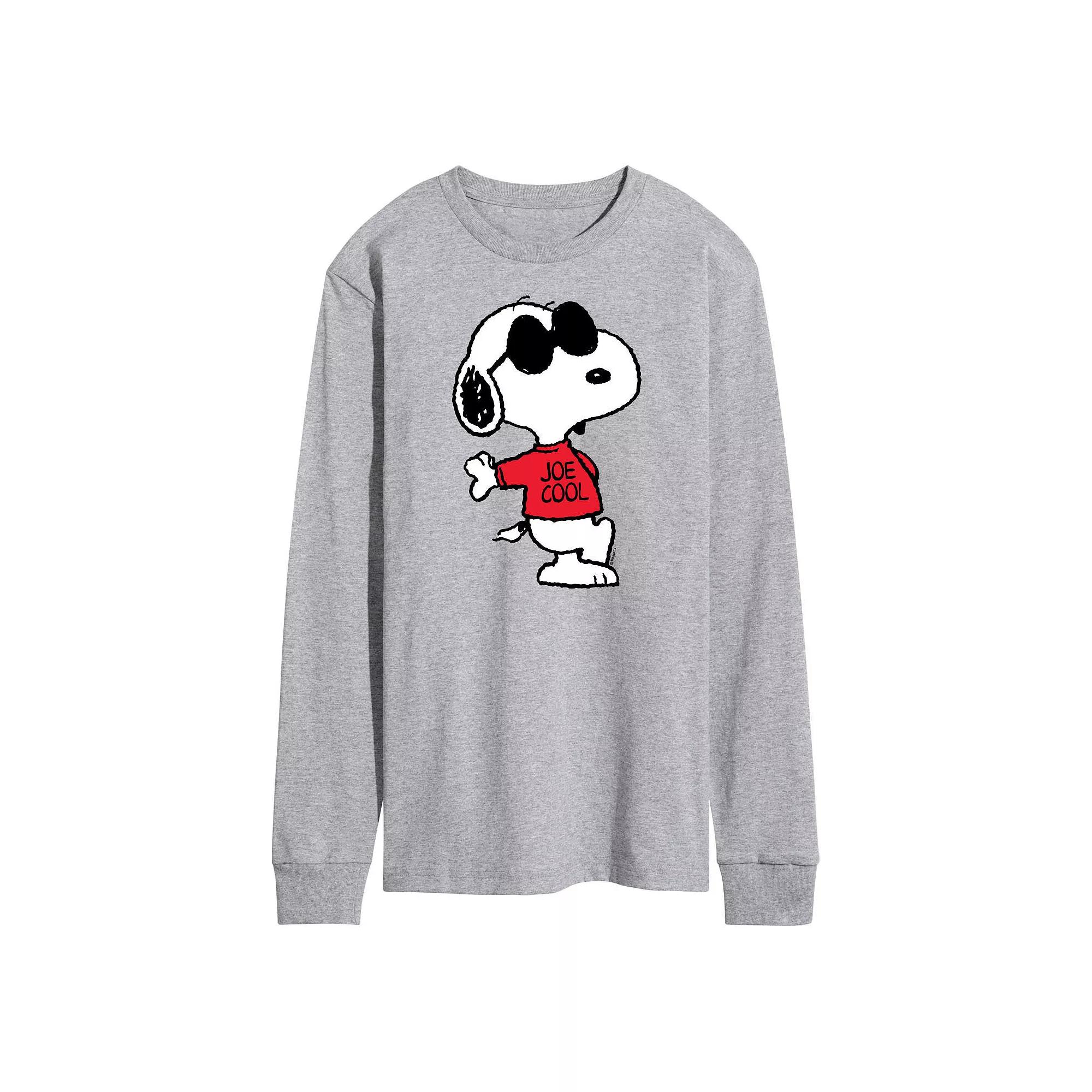 Men's Peanuts Joe Cool Long Sleeve Graphic Tee,  Product Image