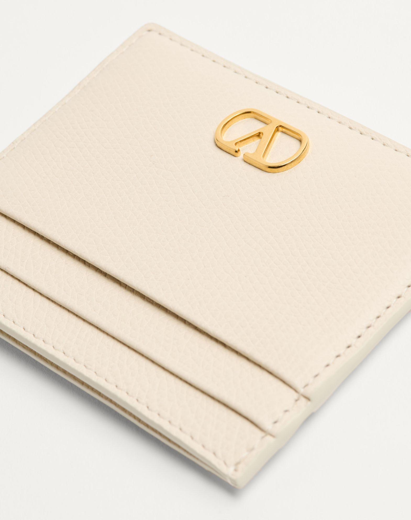 Vlogo Signature Grainy Calfskin Card Holder Product Image