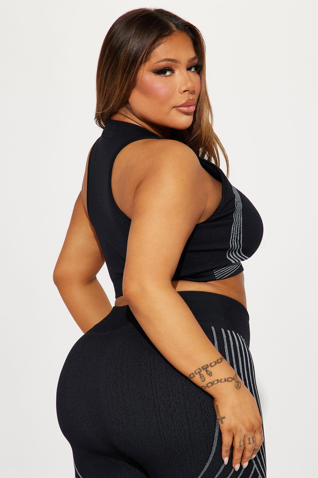 Speed Flex Seamless Shaping Sports Bra - Black Product Image