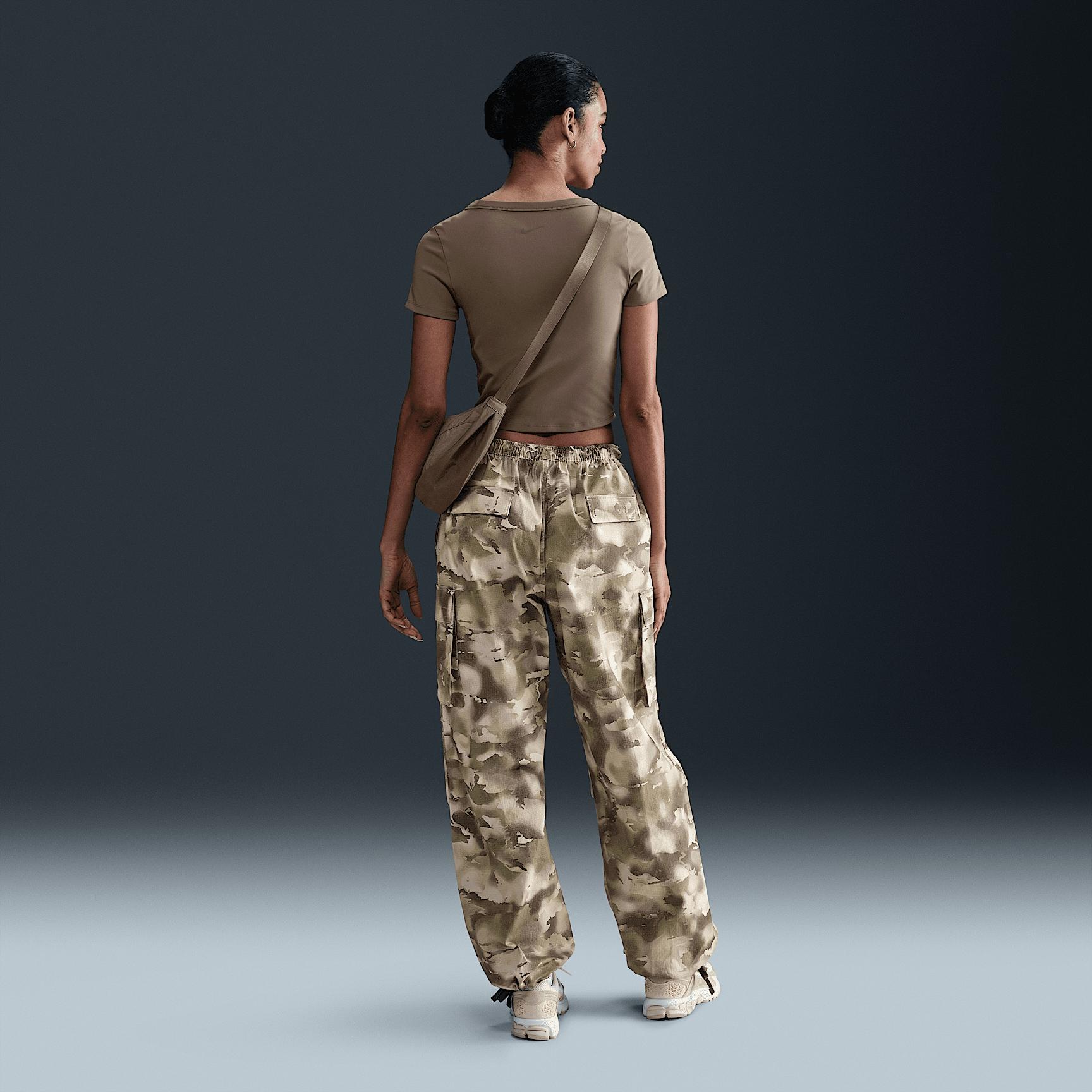 Women's Nike Sportswear Mid-Rise Oversized Camo Cargo Pants Product Image