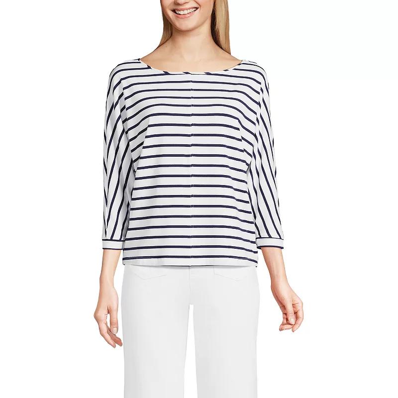 Women's Lands End Lightweight Jersey Boatneck Dolman Sleeve Top,  Product Image