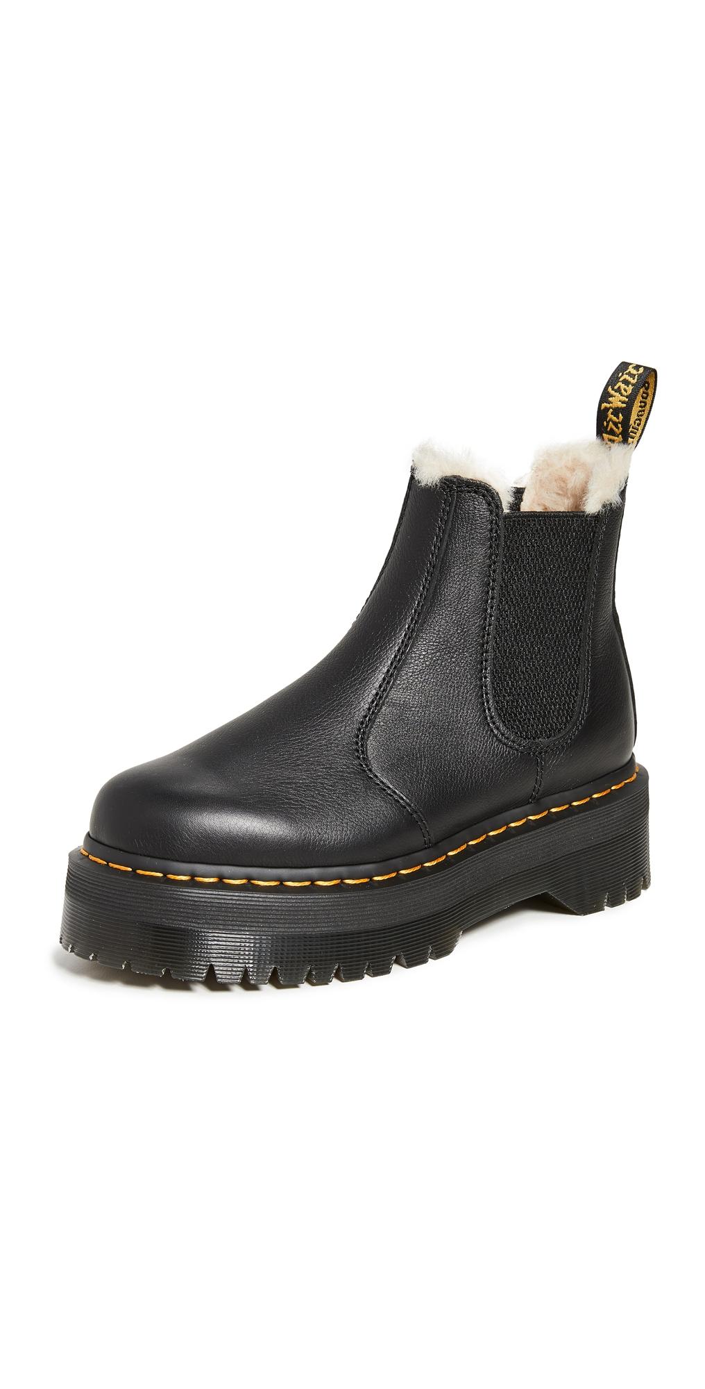 2976 Faux Fur Lined Platform Chelsea Boots Product Image