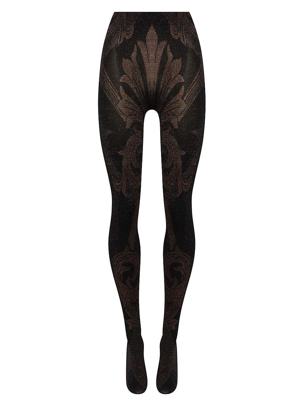 Womens Etro X Wolford Shiny Patterned Metallic Jacquard Tights Product Image