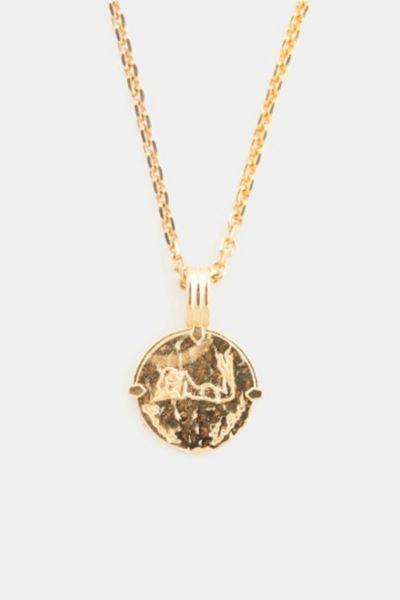 Deux Lions Jewelry Gold Zodiac Necklace Mens at Urban Outfitters Product Image