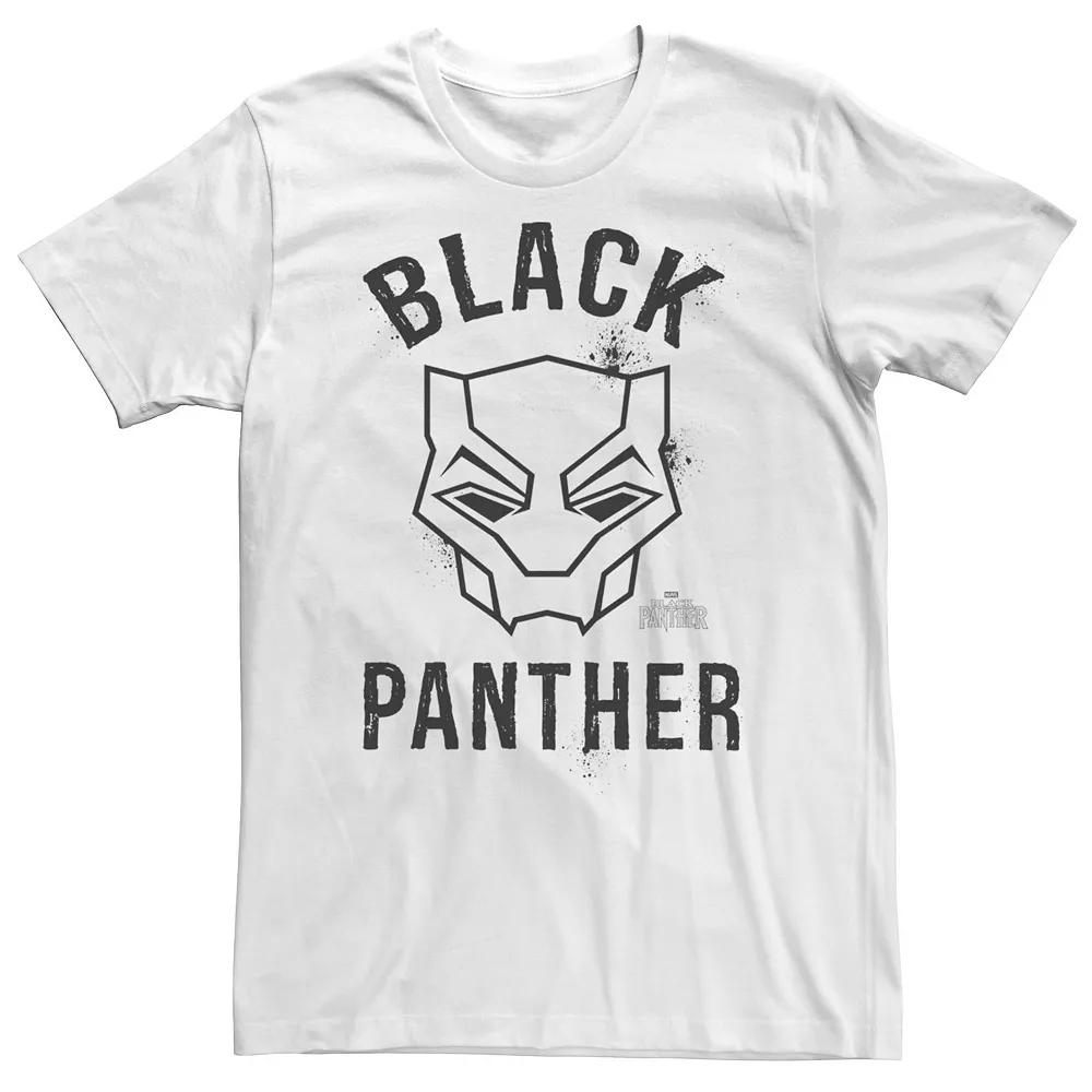 Big & Tall Marvel Black Panther Movie Collegiate Graffiti Mask Tee, Men's,  Product Image