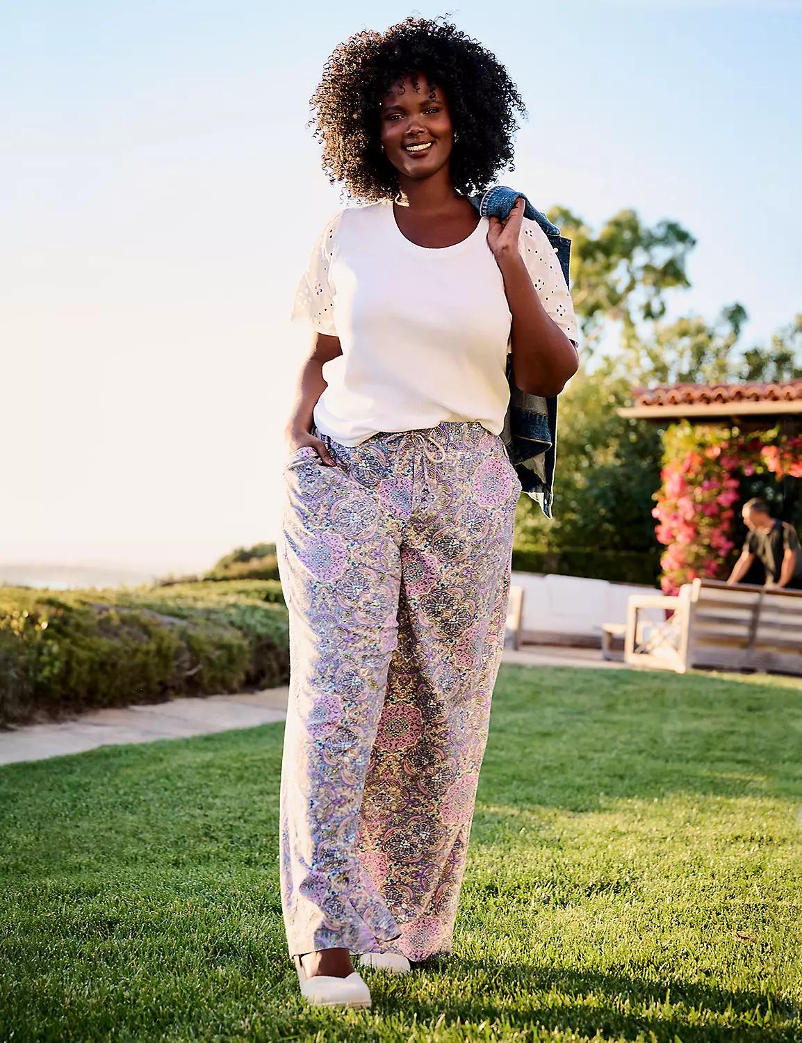 Linen Wide Leg Pant - New Sandal Length Product Image