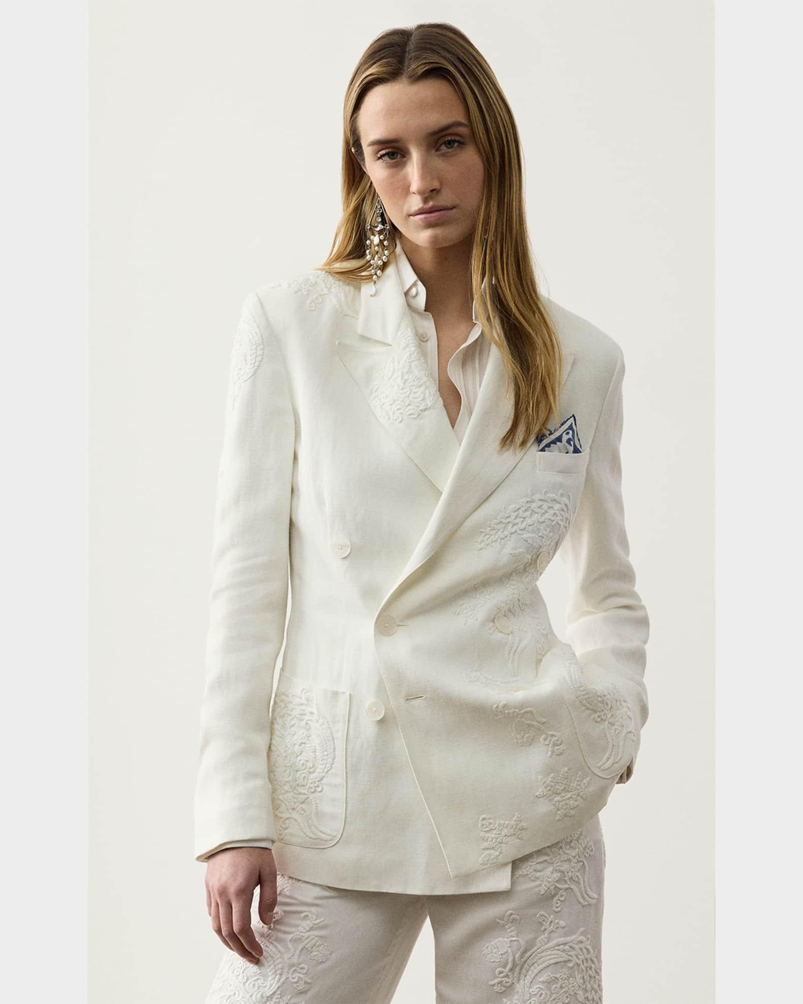 Collen Embroidered Double-Breasted Jacket Product Image