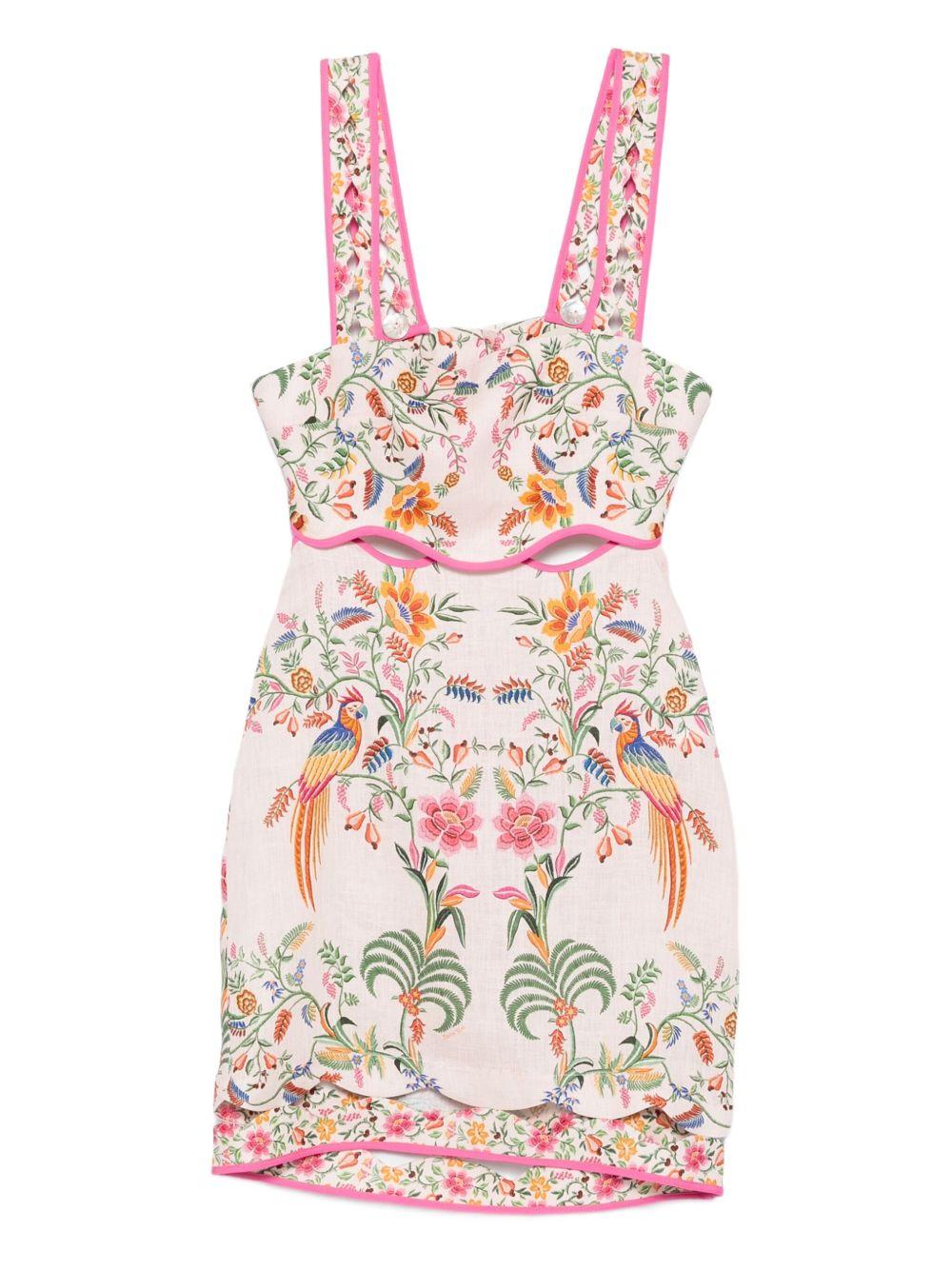 floral-embroidery mini dress Product Image