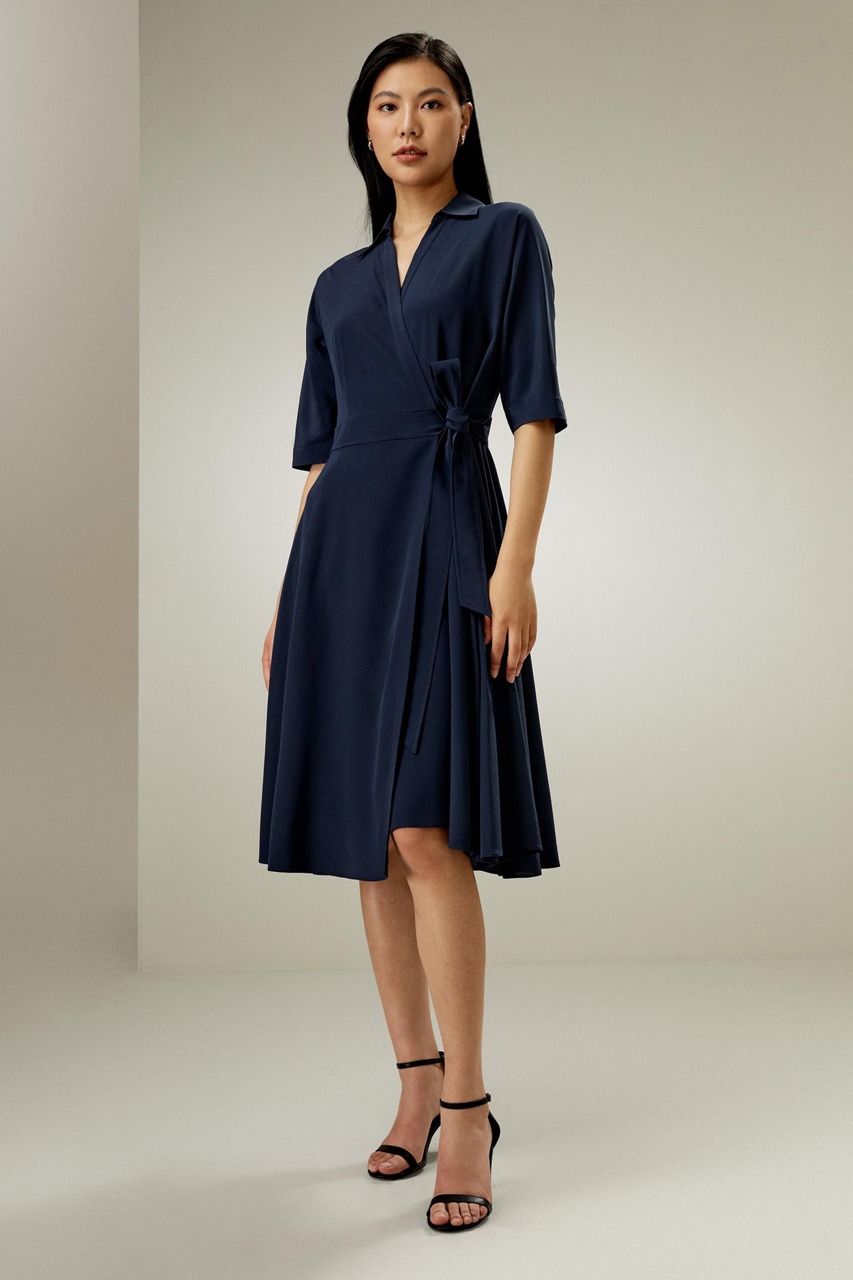 Front Tie Wrap Dress Product Image