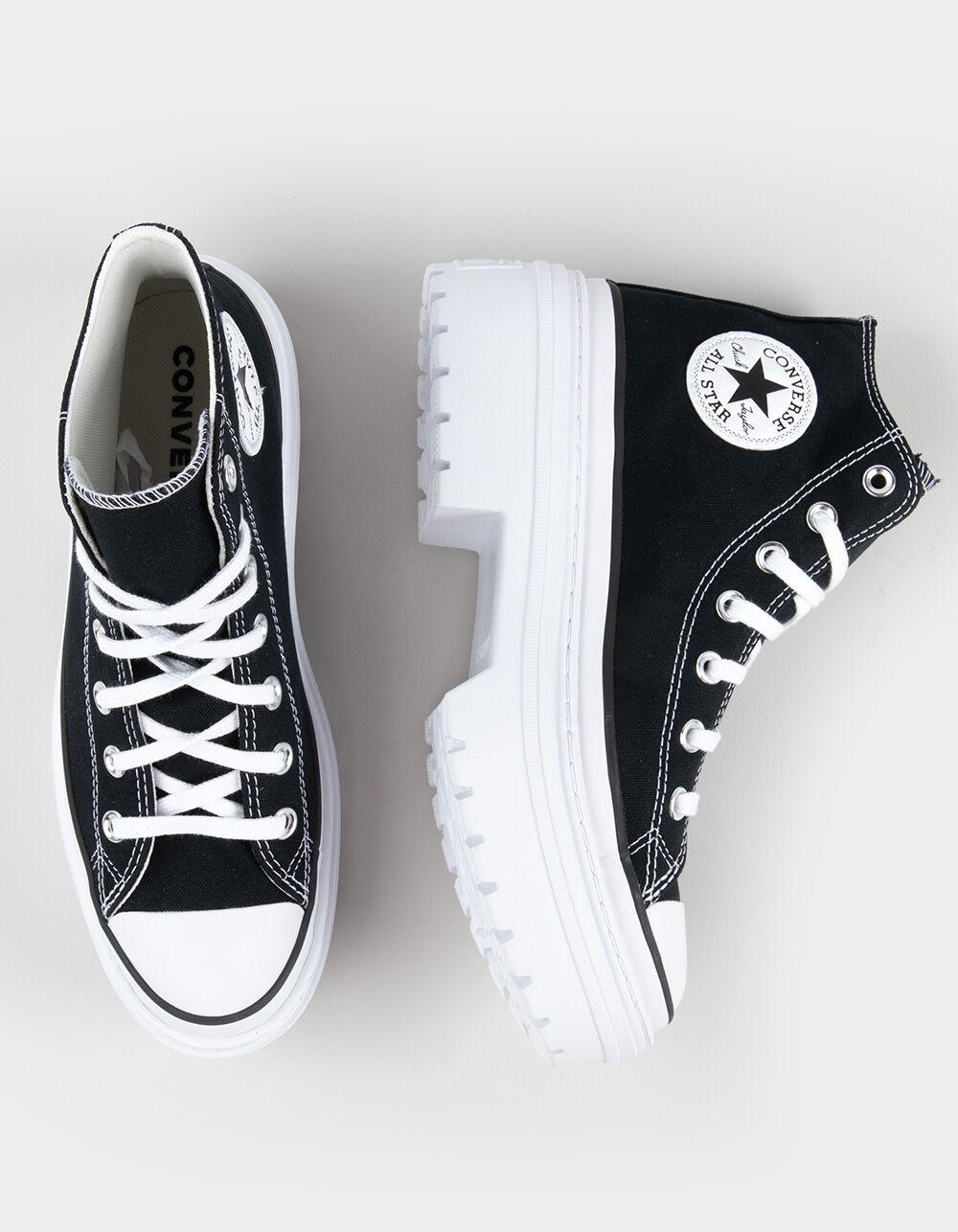 CONVERSE Lugged Chuck Taylor All Star Womens High Top Shoes - BLK/WHT Product Image