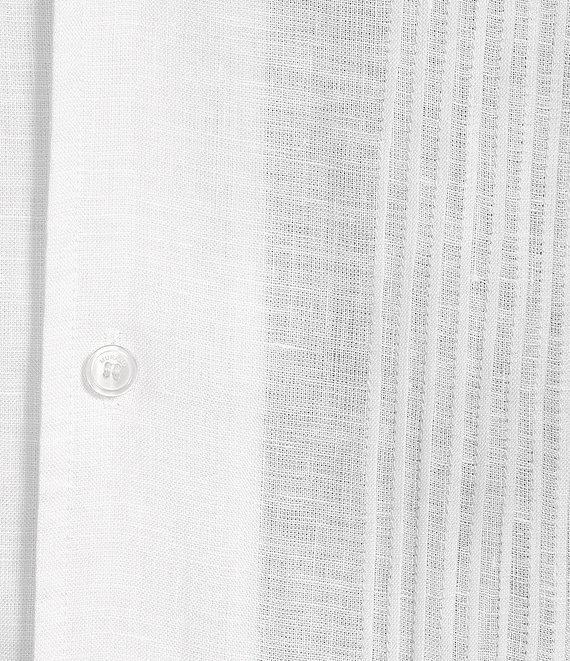 Murano Baird McNutt Linen Striped Short Sleeve Woven Camp Shirt Product Image