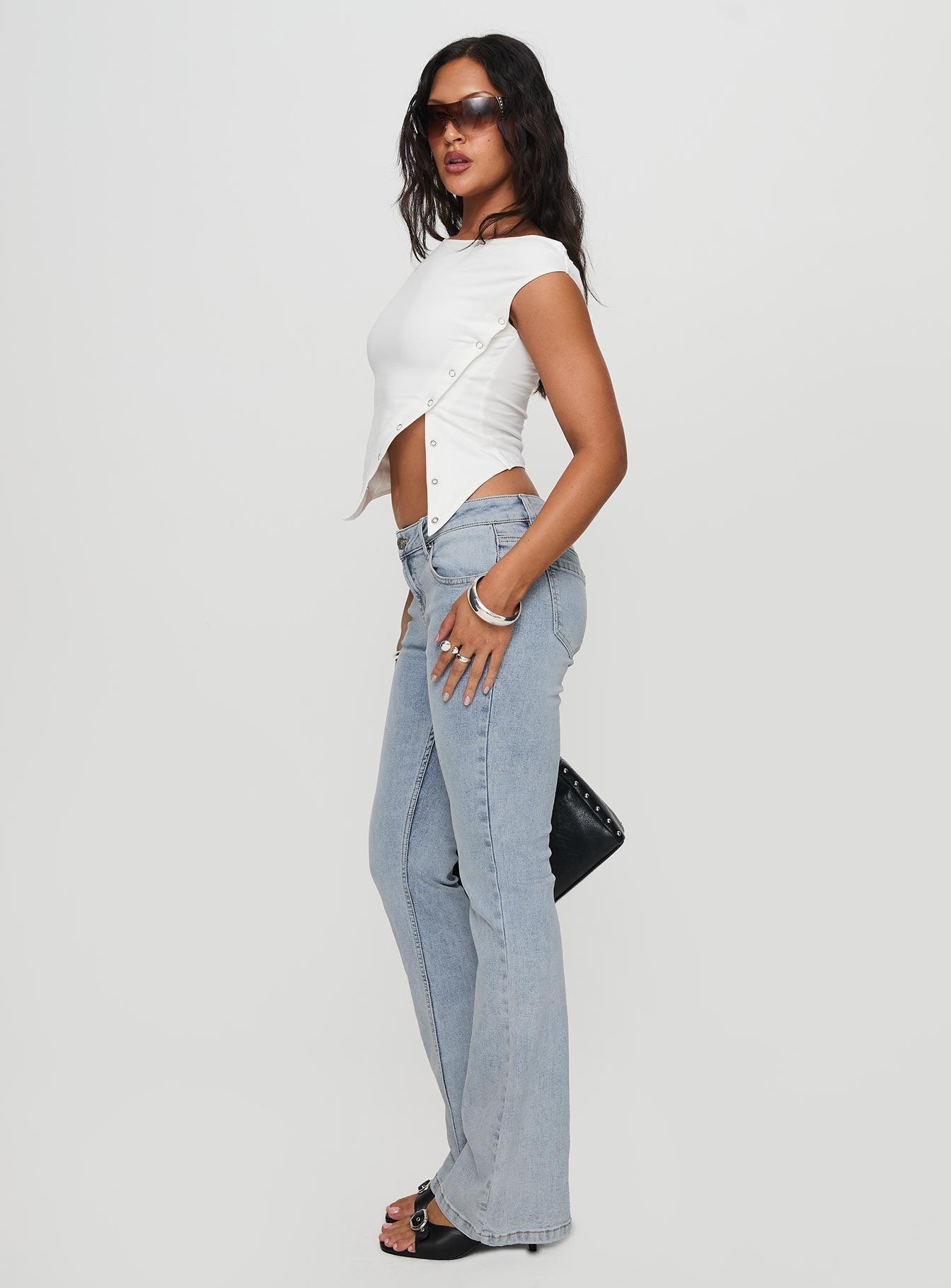 Bethany Bootleg Low Rise Jeans Light Wash Product Image