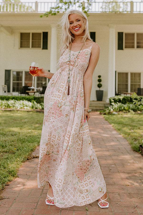 Island Vacay Maxi Dress in Rose Quartz Product Image
