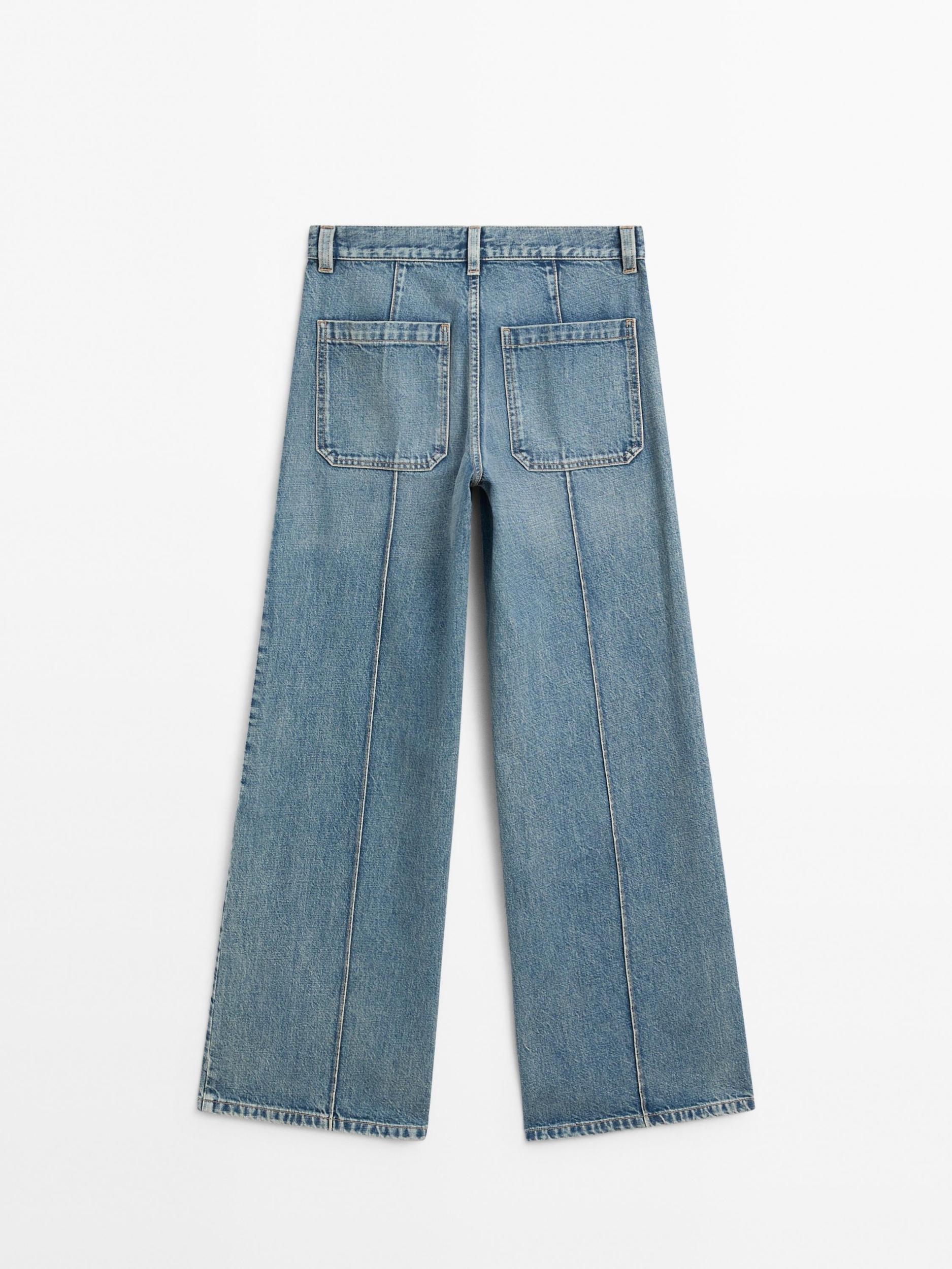 Mid-rise wide-leg jeans Product Image