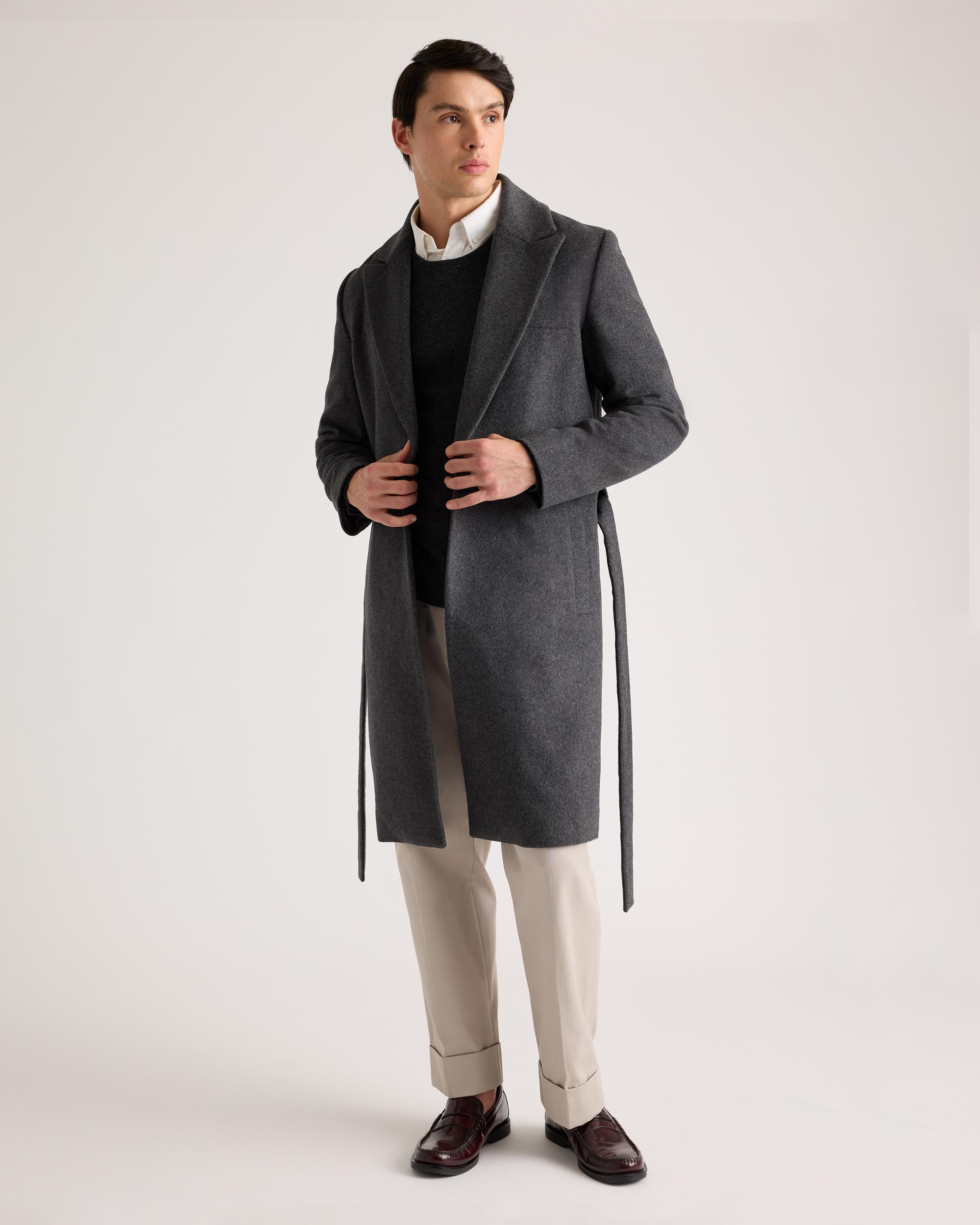 Quince | Men's Italian Wool Belted Overcoat Size XL, Wool/Nylon Product Image