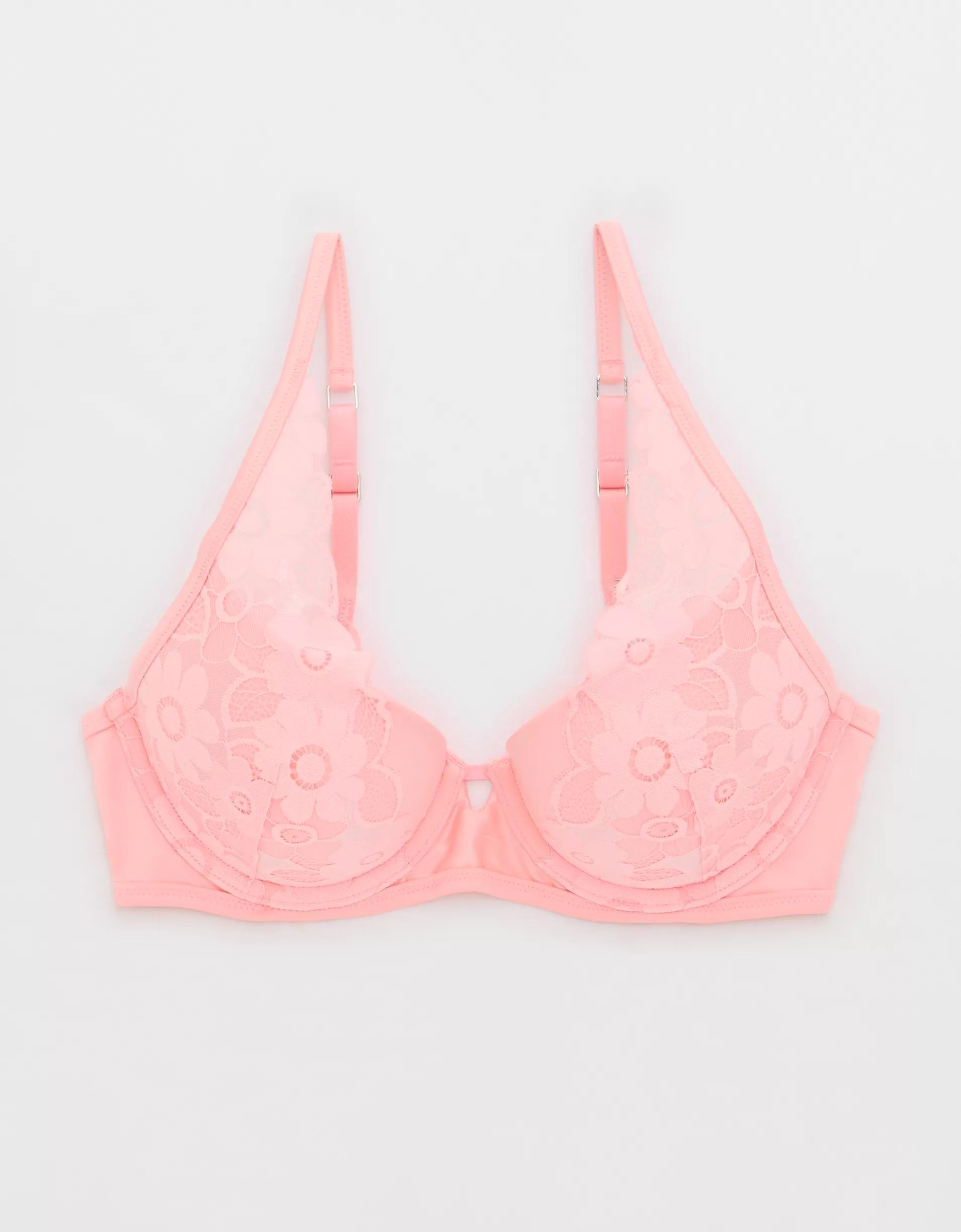 Show Off Plunge Push Up Real Lace Bra Product Image