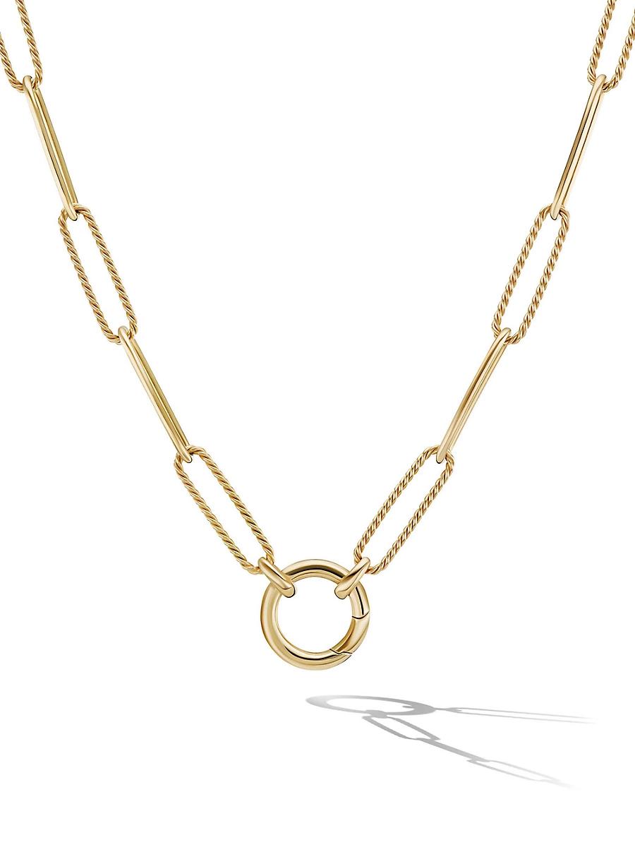 Womens DY Madison Elongated Chain Necklace in 18K Yellow Gold Product Image