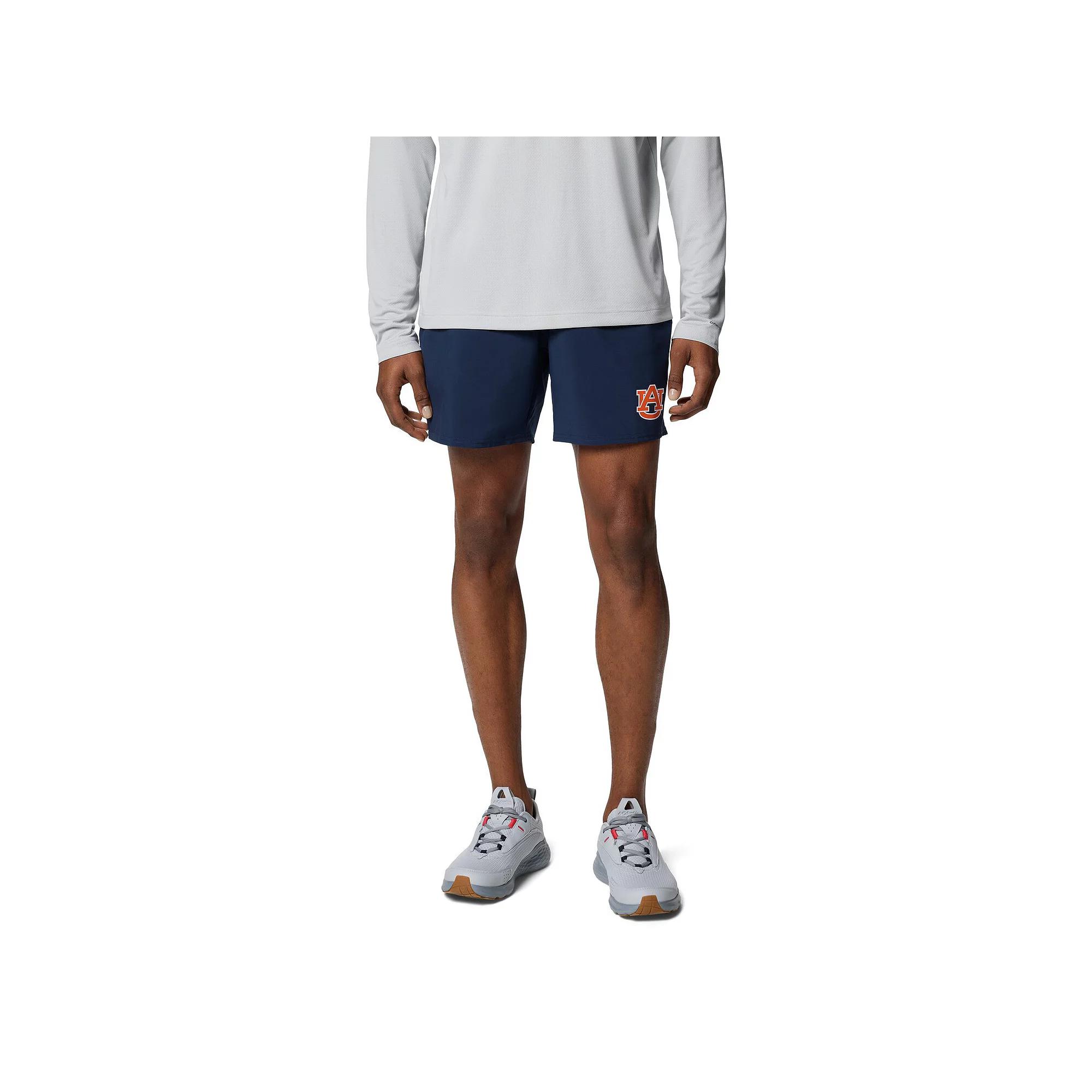 Men's Columbia Navy Auburn Tigers PFG Terminal Roamer™ Omni-Shade™ Stretch Shorts, Size: 2XL, Blue Product Image