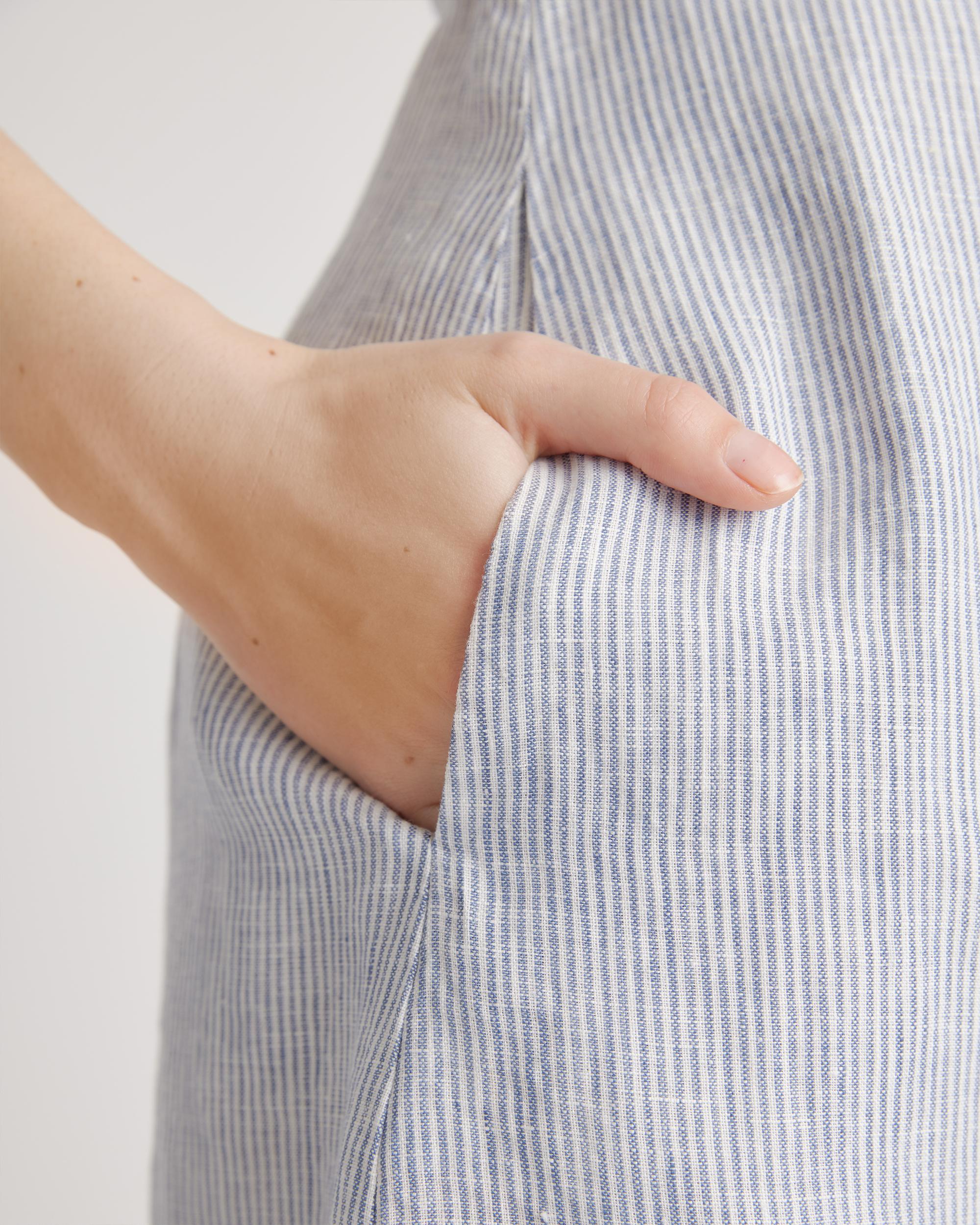 Quince | Women's 100% European Linen Button Front Dress Product Image