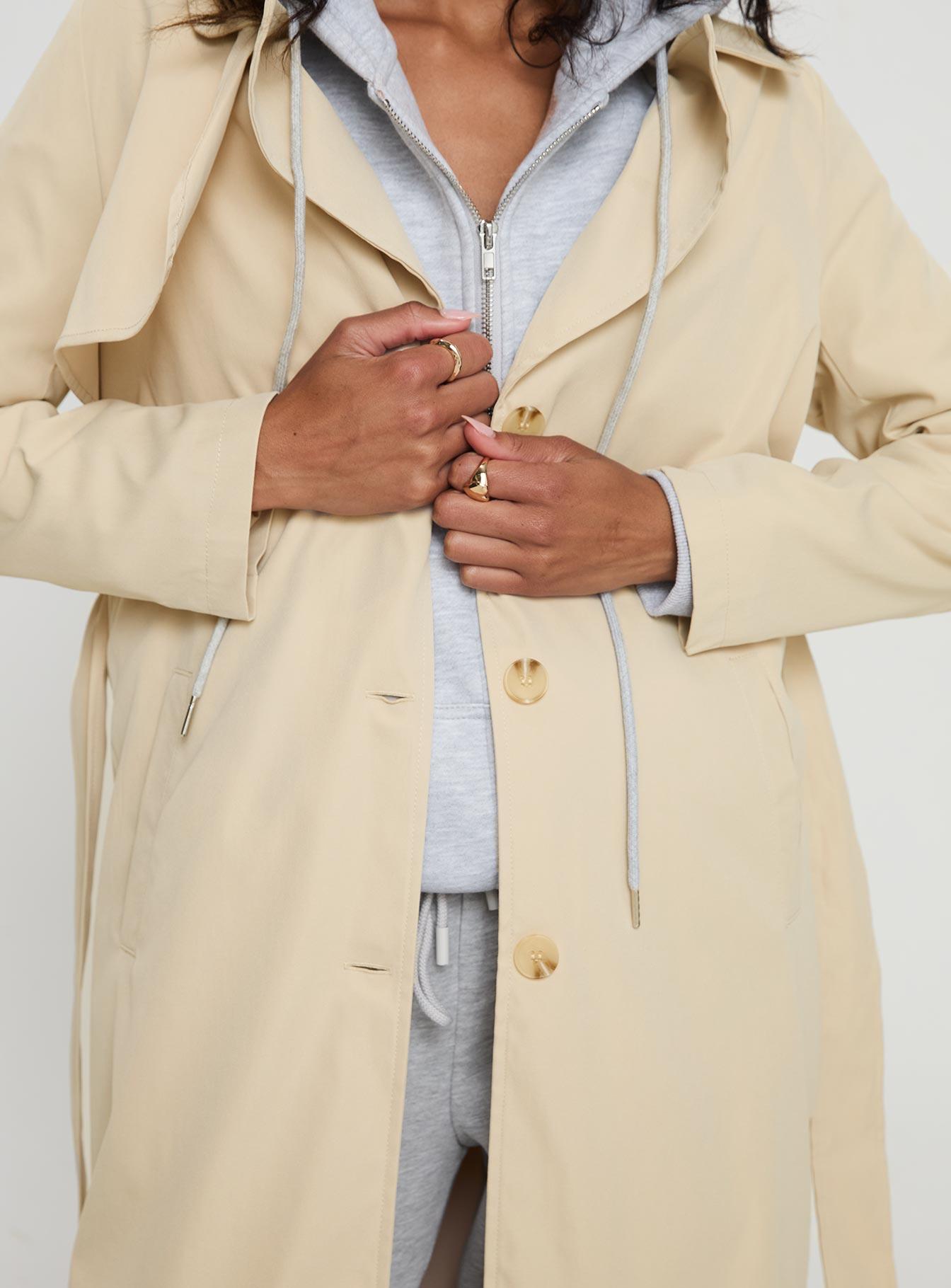 Haili Trench Coat Beige Product Image
